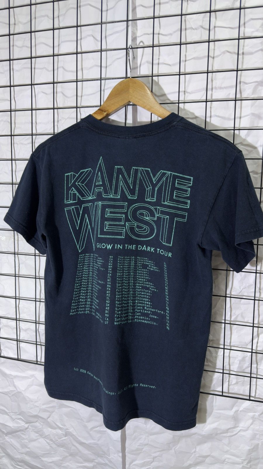 Kanye West Vintage 00's kanye west glow in the dark tour tee shirt Size US S / EU 44-46 / 1 - 4 Thumbnail