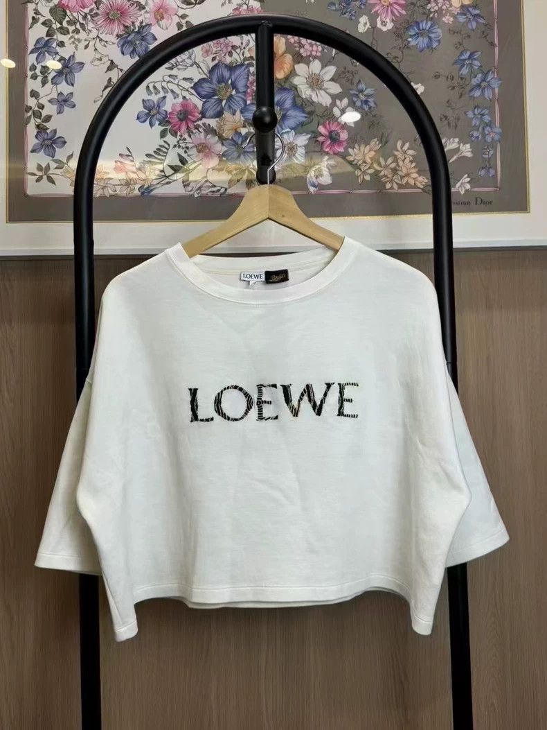 Loewe LOEWE Embroidered logo short sleeves Size S / US 4 / IT 40 - 1 Thumbnail