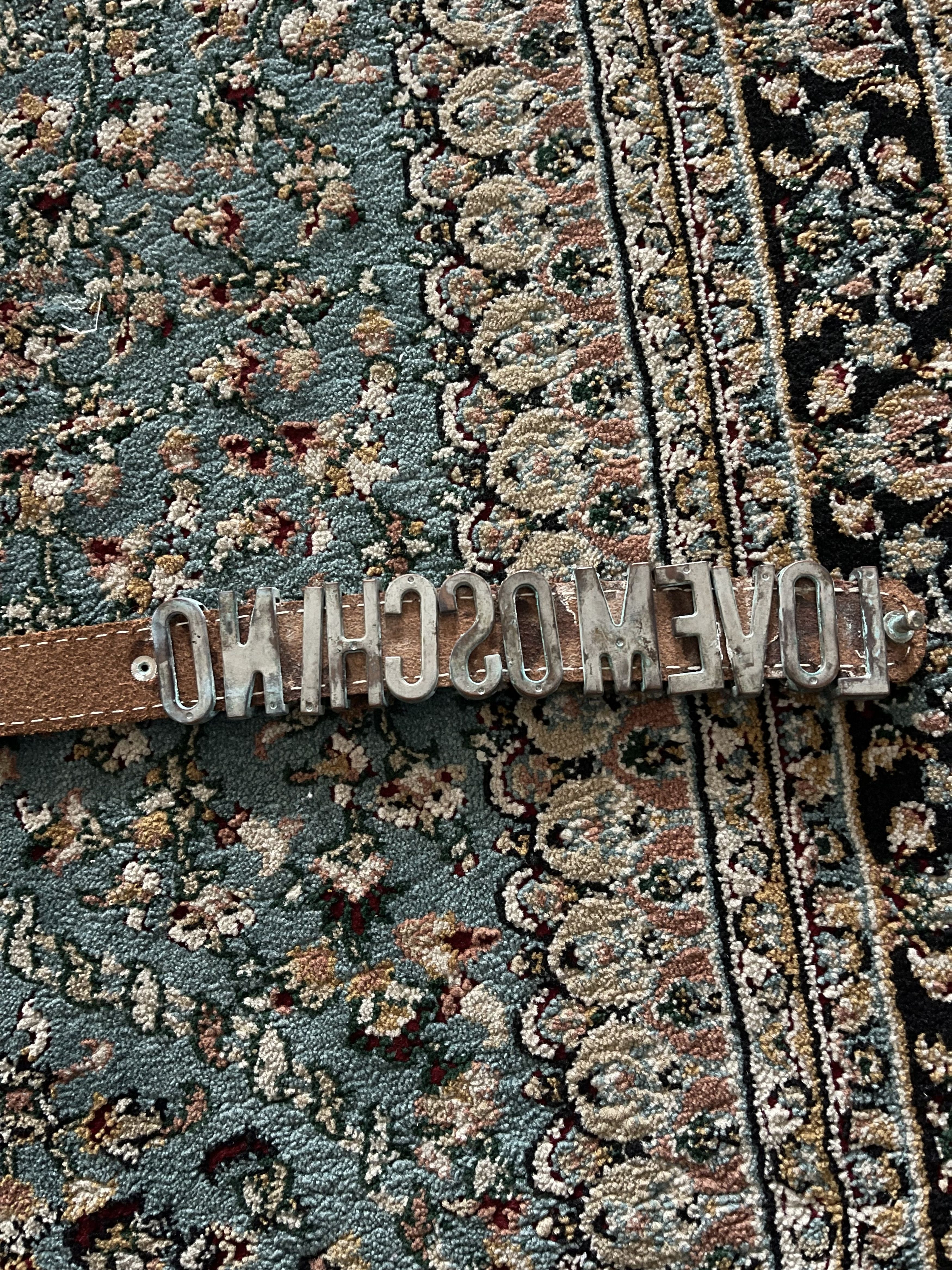 Love Moschino × Moschino × Vintage Vtg Love Moschino Leather Belt 37”5 Inches Long Size ONE SIZE - 5 Thumbnail