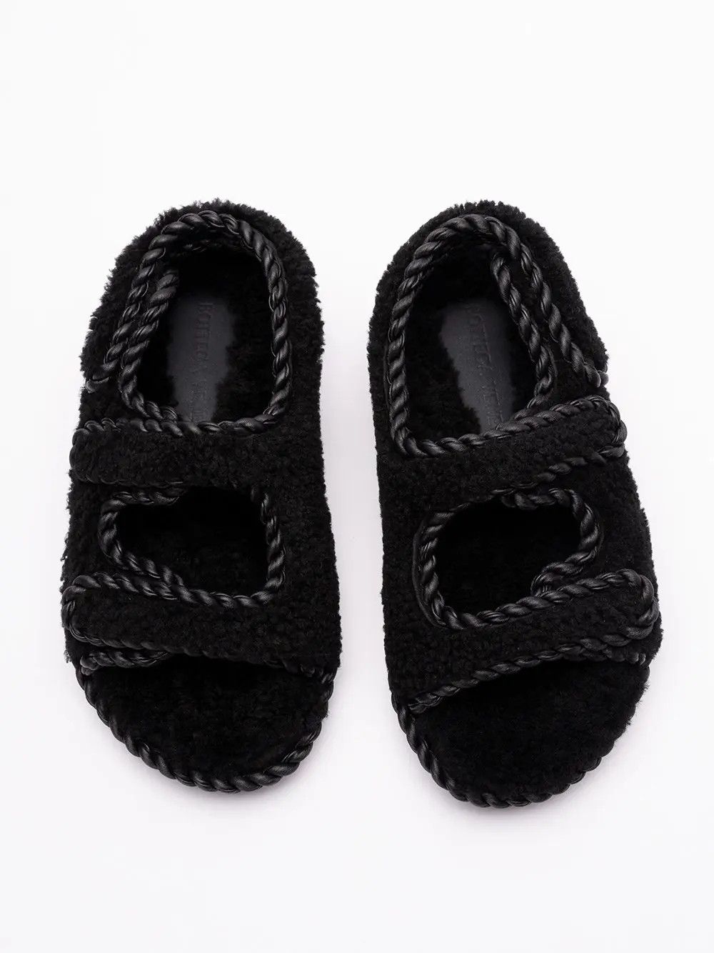 Bottega Veneta o1n1vont1125 Jack Flat Sandals in Black Size US 12 / IT 42 - 5 Thumbnail