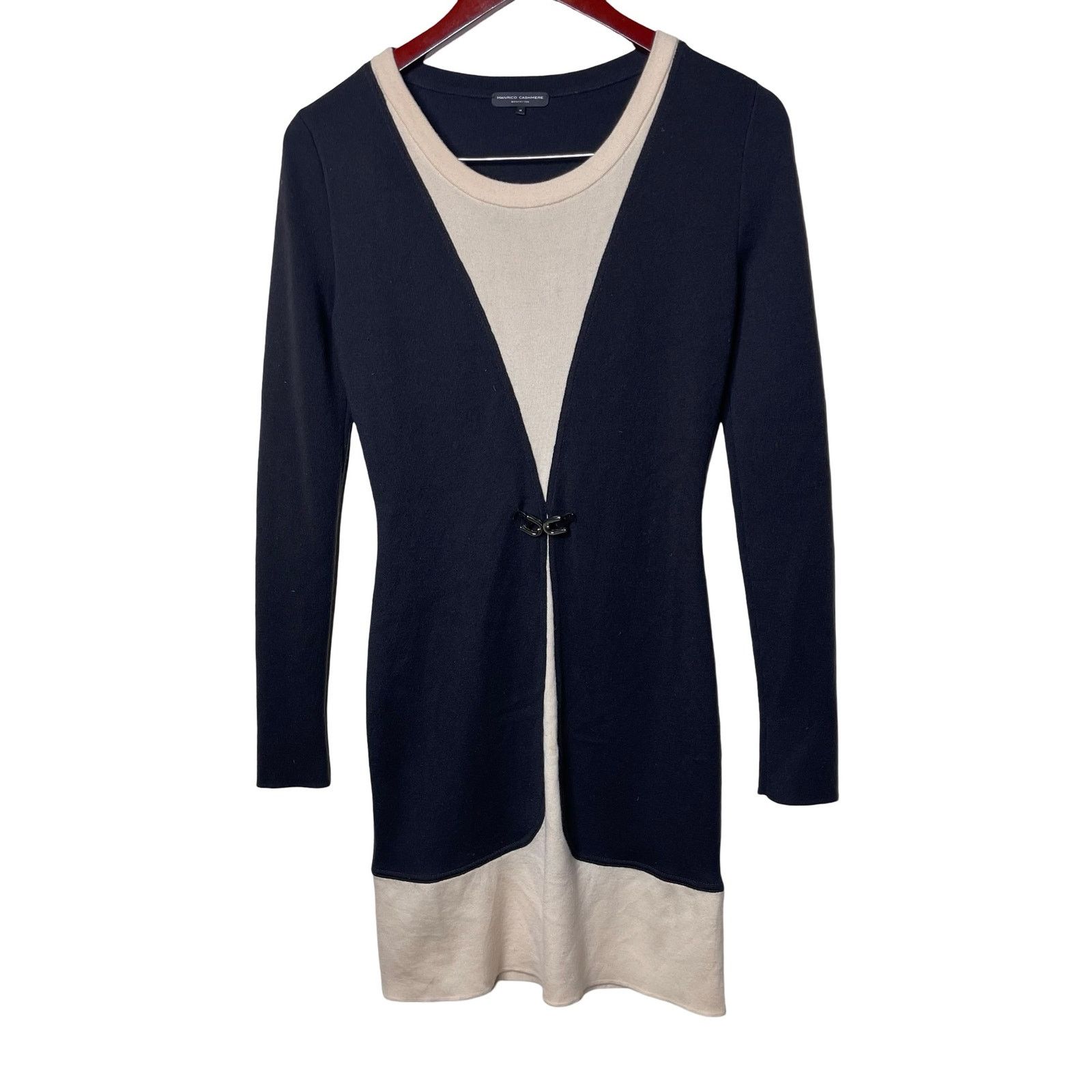 Other Manrico Cashmere grey cream lightweight fitted mini dress M Size M / US 6-8 / IT 42-44 - 1 Thumbnail