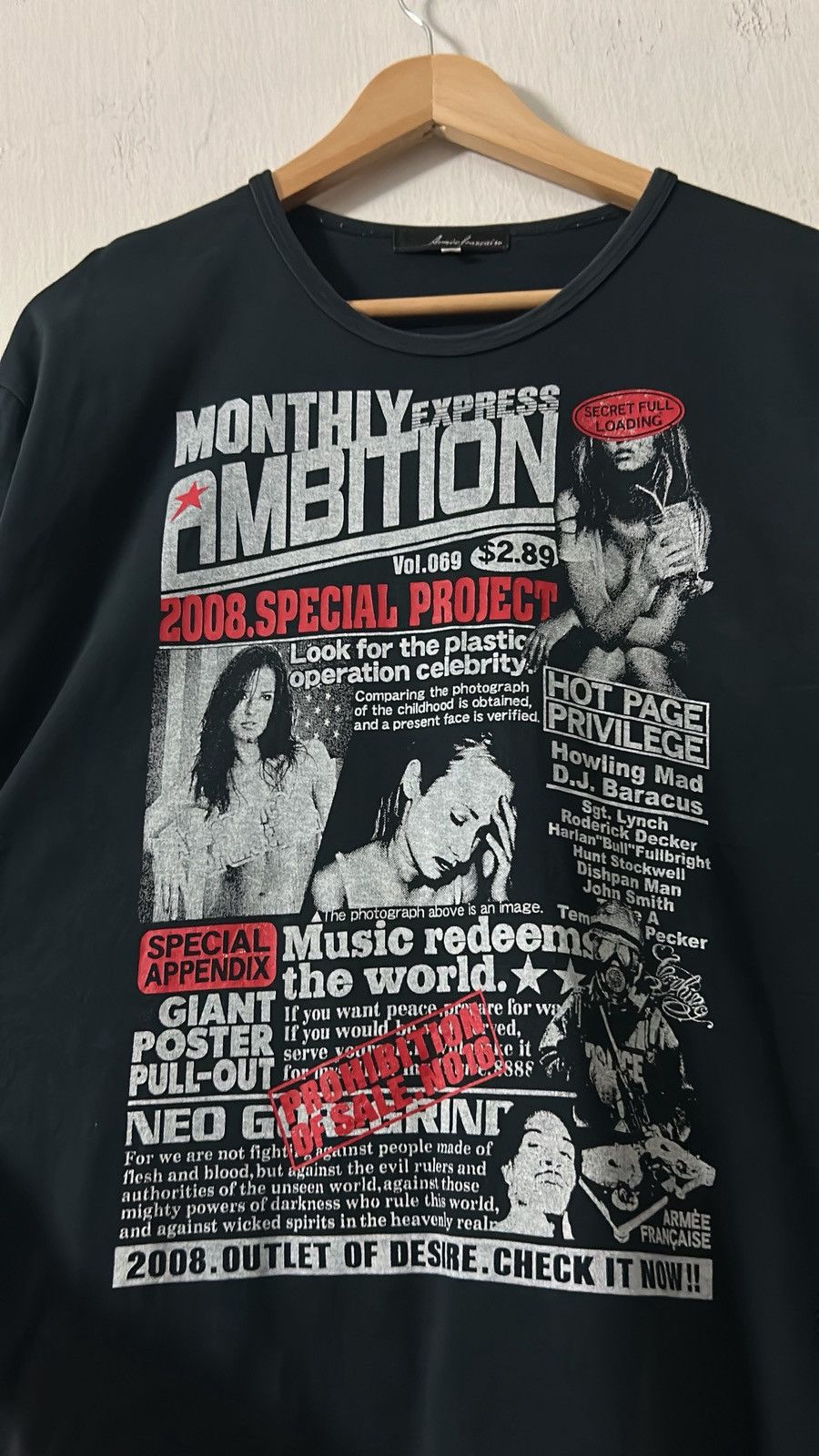Hot Model Sex × Japanese Brand Vintage 2000’s Armee Francaise Sexy Women Magazine Tee Size US L / EU 52-54 / 3 - 2 Thumbnail