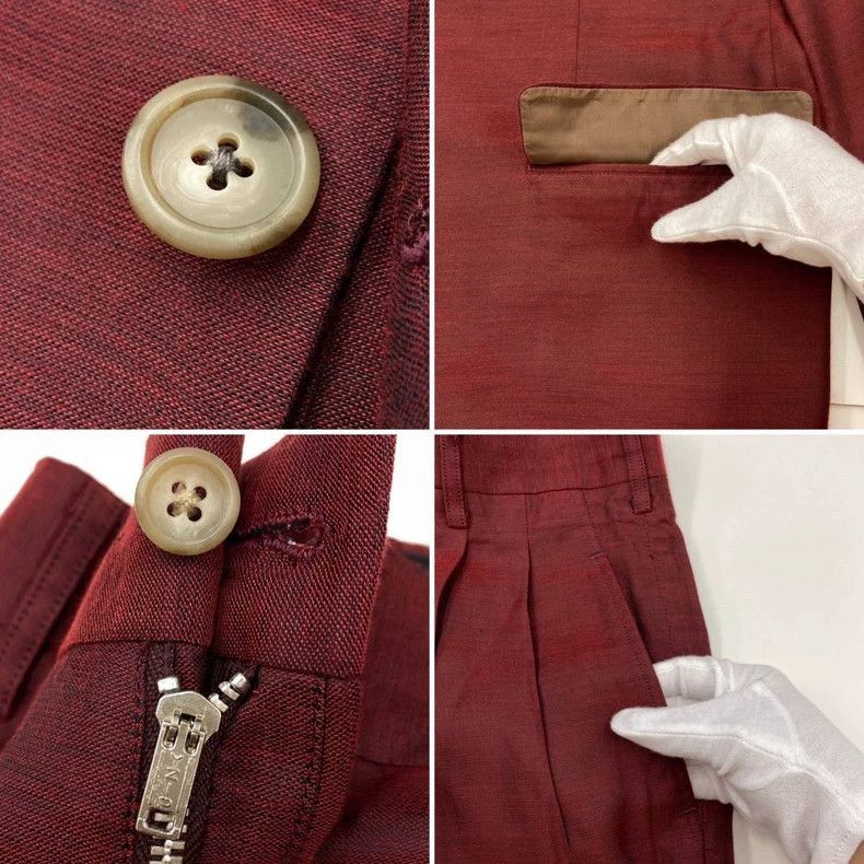 Yohji Yamamoto Yohji Yamamoto Yohji Yamamoto 90s Burgundy Suit Set-2506 Size US M / EU 48-50 / 2 - 6 Thumbnail