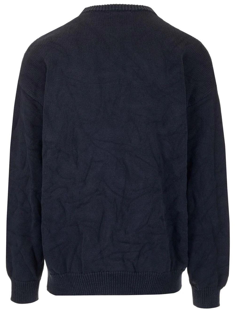 Balenciaga o1mle0924 College Crest Crewneck in Navy Blue Size US M / EU 48-50 / 2 - 2 Thumbnail