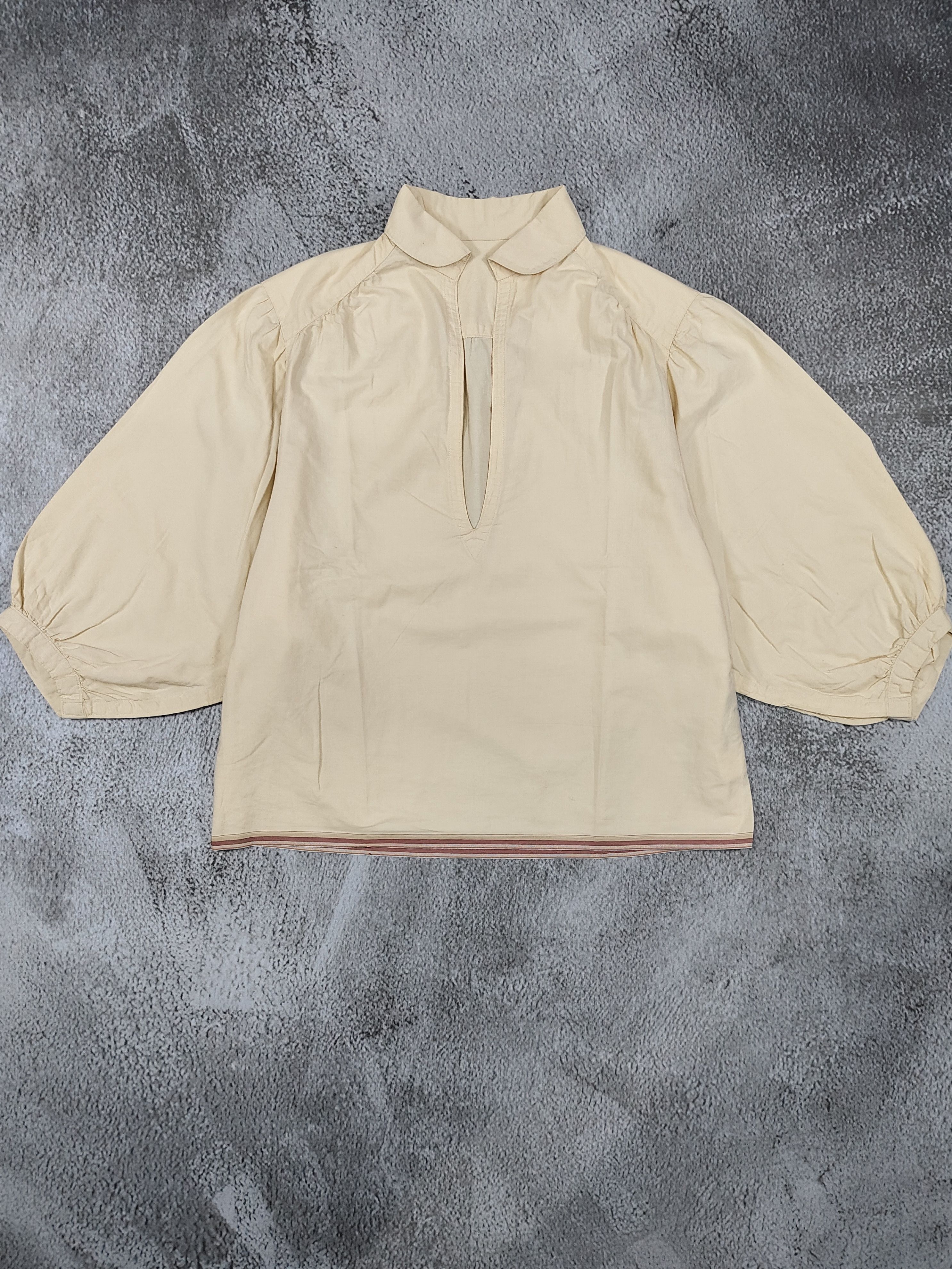 Tsumori Chisato 2000s Tsumori chisato- Deep V Placket Puff Sleeve Cropped Size L / US 10 / IT 46 - 6 Thumbnail