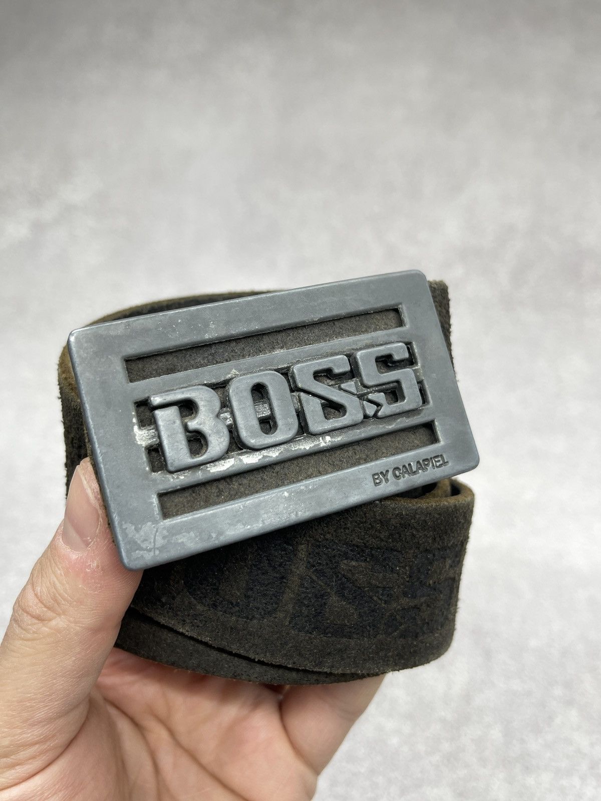Hugo Boss Vintage Hugo Boss by Calapiel Leather Belt Size ONE SIZE - 4 Thumbnail