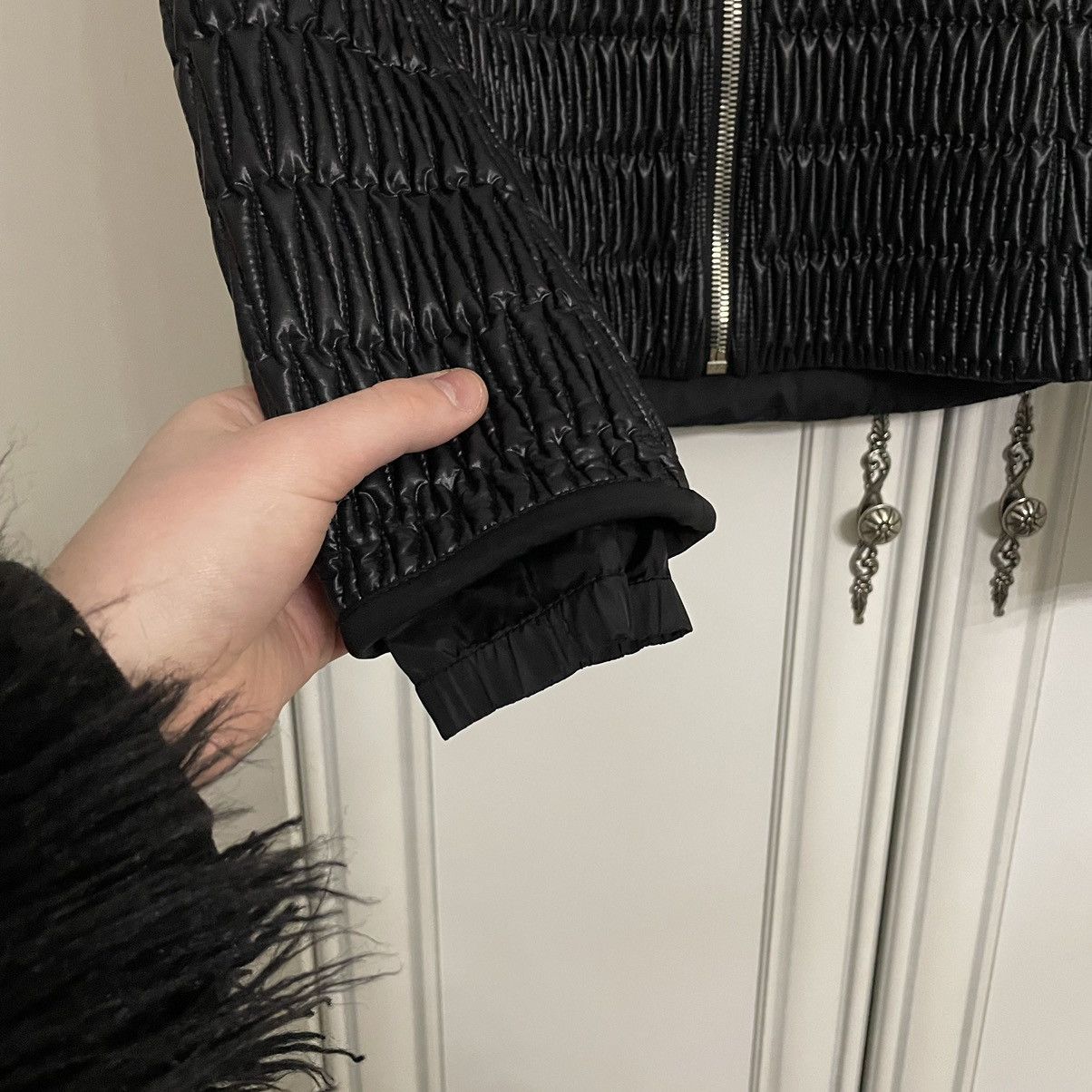 Prada 2008 Lookbook Prada Vampire Nylon Quilted Light Jacket Size XS / US 0-2 / IT 36-38 - 6 Thumbnail