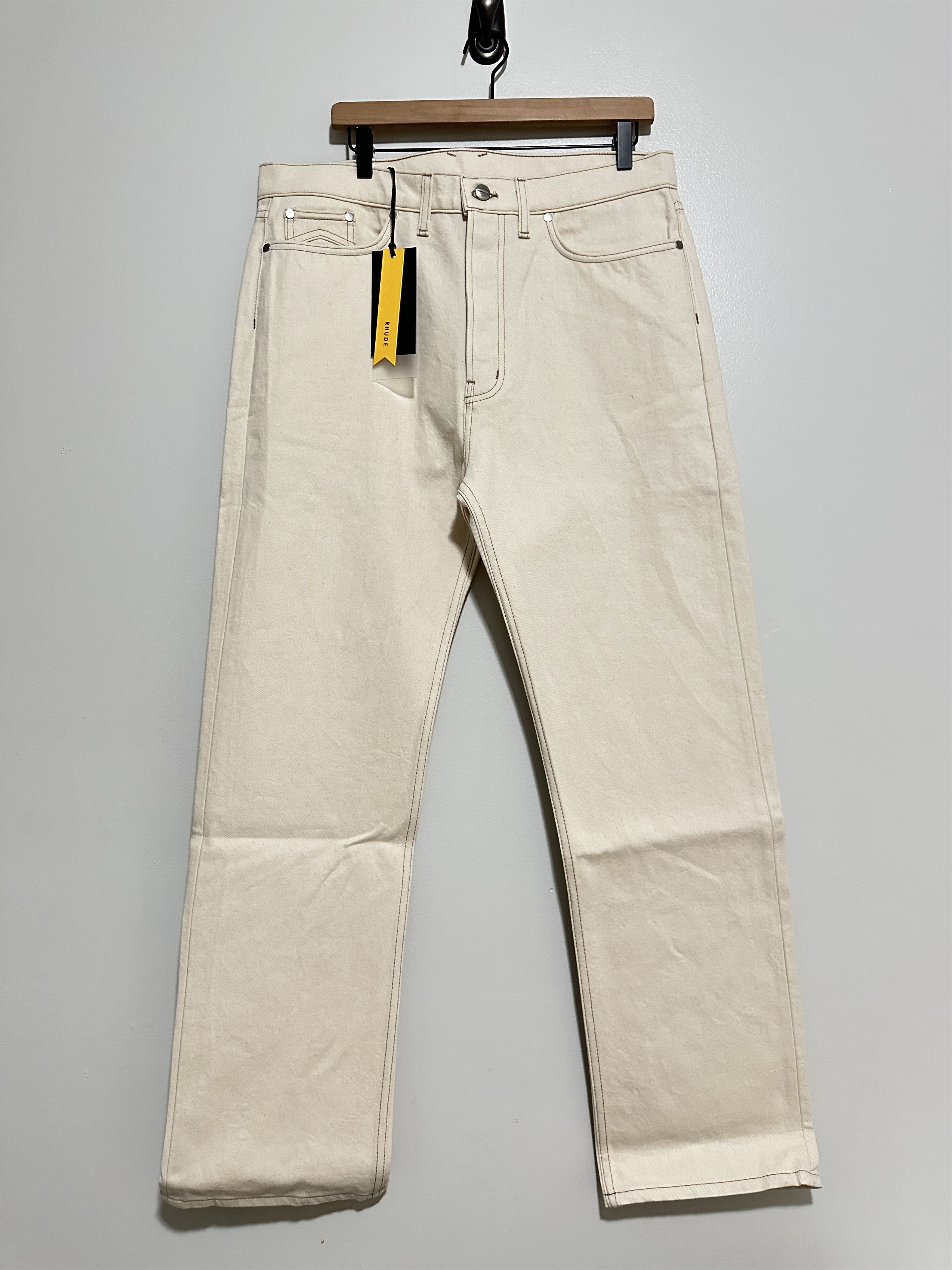 image of Rhude Raw Cotton 90's Denim Cream New Xl, Men's (Size 36)