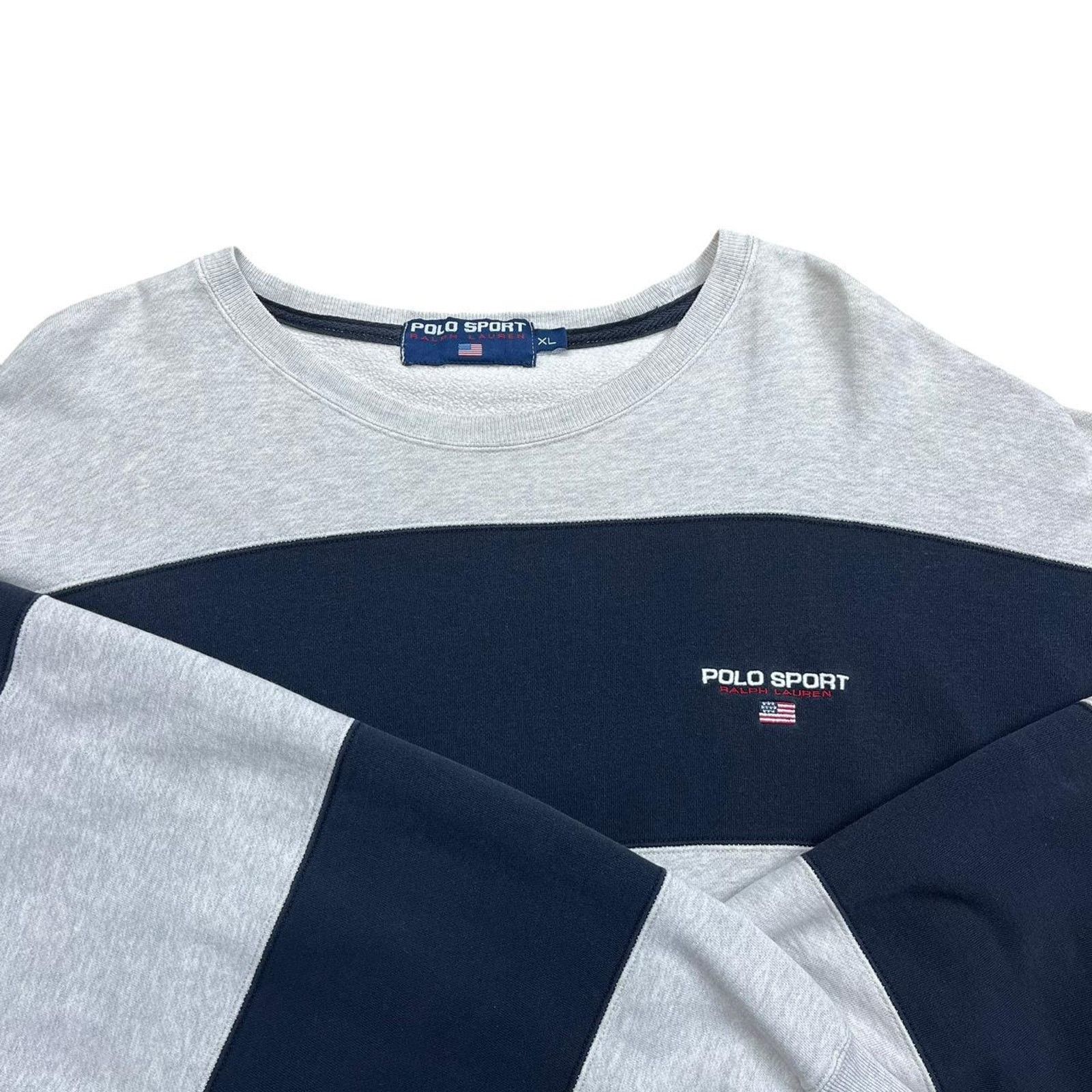 Polo Ralph Lauren Vintage Polo Sport Striped Crewneck Size US XL / EU 56 / 4 - 4 Thumbnail