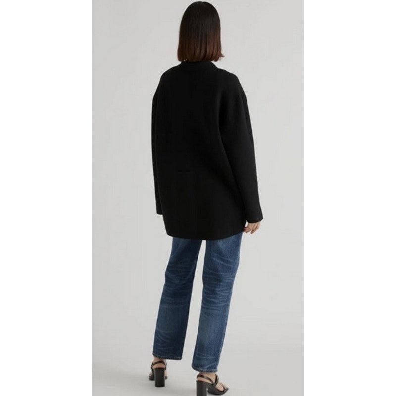 Quince Quince EcoKnit MilanoStitch Oversized Shirt Jacket Black SzM Size M / US 6-8 / IT 42-44 - 3 Thumbnail