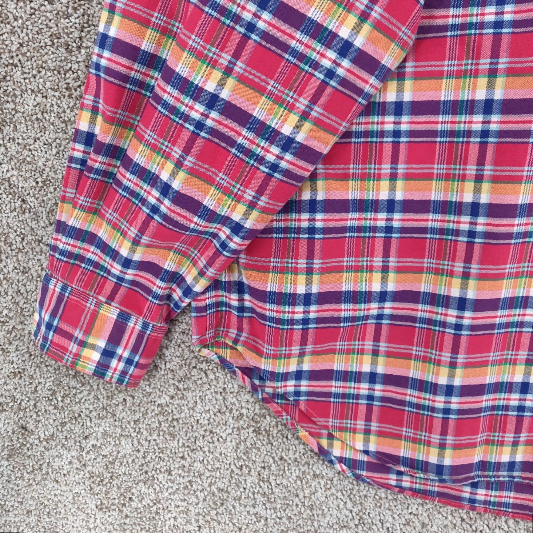 Polo Ralph Lauren Polo Ralph Lauren Shirt Mens 2XB 2XL Big & Tall Plaid Long Sleeve Button-Up Collared Navy Pony Color: Multicolor Size US XXL / EU 58 / 5 - 3 Thumbnail