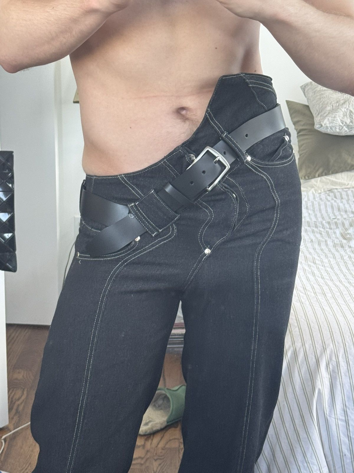 Other ONRUSH twirl jeans in black with belt Size US 31 - 5 Thumbnail