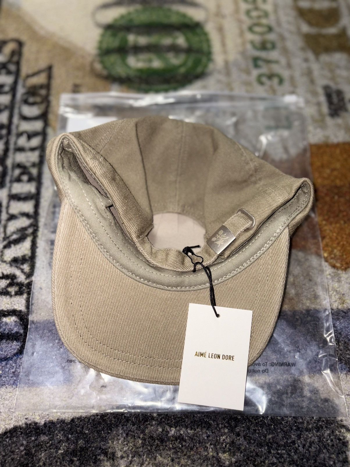 Aime Leon Dore Aime Leon Dore Washed ‘A’ Logo Hat Seagrass Size ONE SIZE - 4 Thumbnail