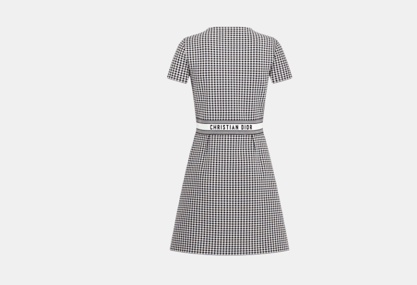 Dior o1w1db10525 344R10 Short Flared Dress in Gray/Black Size XS / US 0-2 / IT 36-38 - 2 Thumbnail
