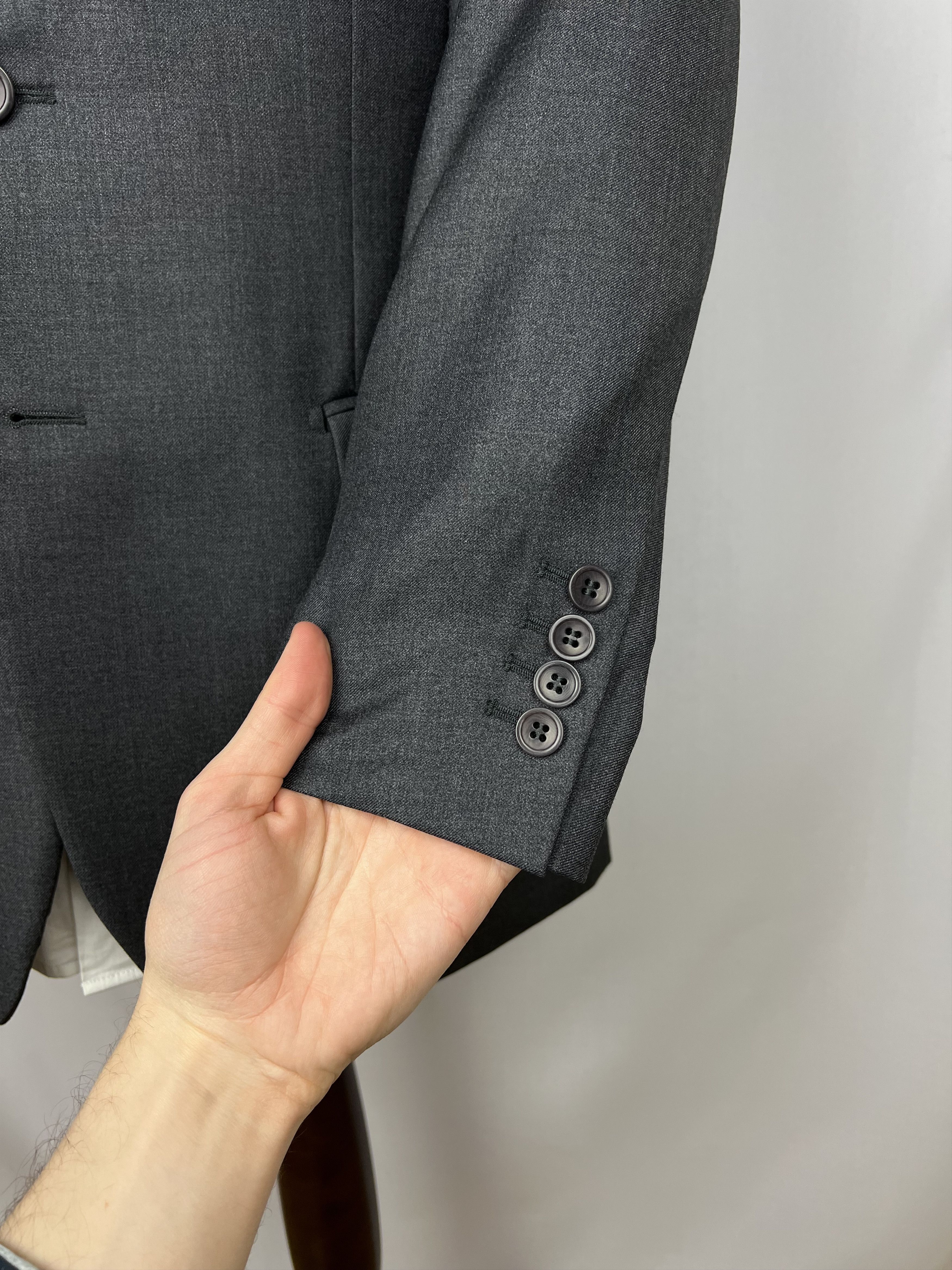 Vitale Barberis Canonico ALEXANDER SACHS 100% Wool Solid 2 Piece Suit Size 42R - 8 Thumbnail
