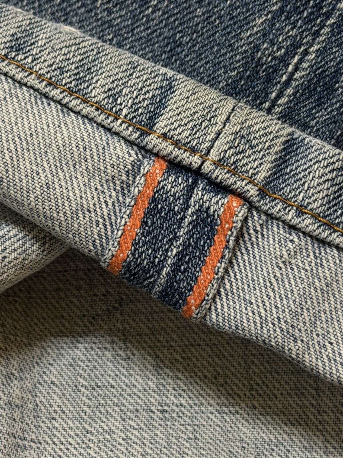 Edwin Vintage 90s Japan Edwin Selvedge Blue Faded Wash Straight Size US 33 - 7 Thumbnail