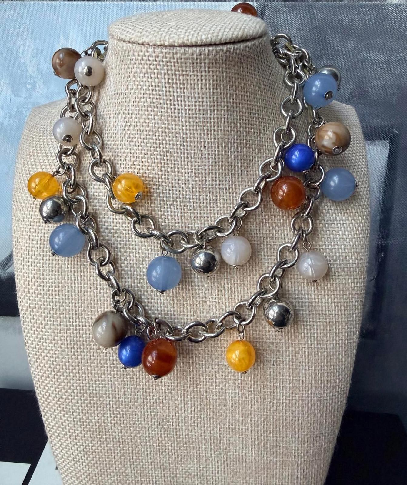 Other NY&Co Colorful Beaded Charm Chain Necklace NWT Size ONE SIZE - 3 Thumbnail