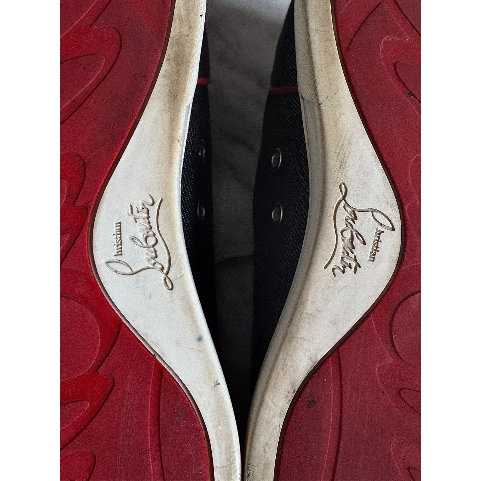 Christian Louboutin Christian Louboutin Denim Printed Sneakers Size US 11.5 / EU 44-45 - 5 Thumbnail