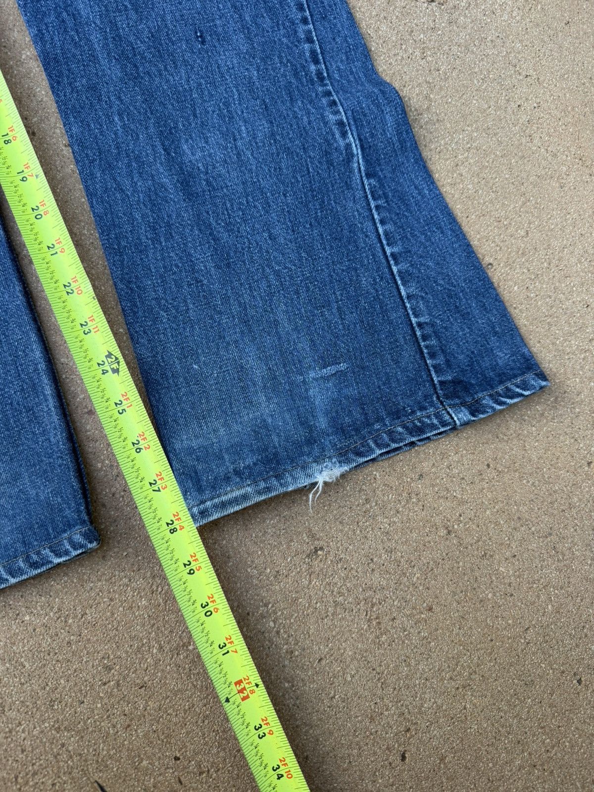 Levi's Vtg 70’s Levi’s 646 Orange Tab Bellbottom Flare Jeans 37x28 Size US 37 - 10 Thumbnail
