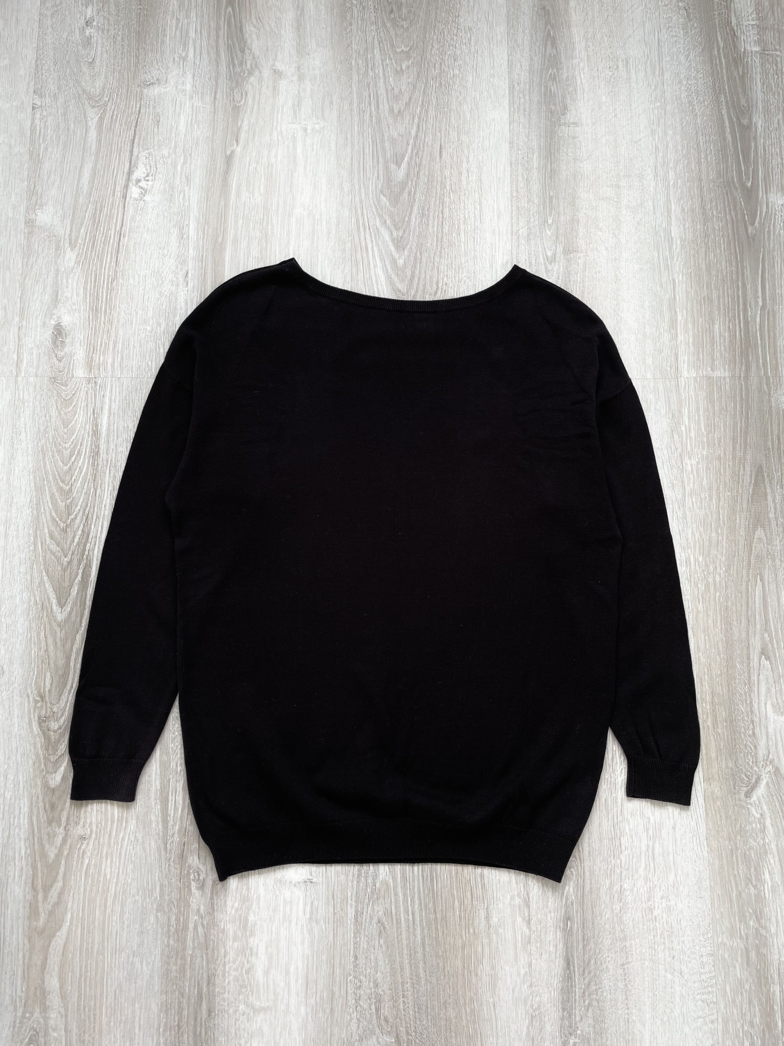 Gothic Grunge Y2K Black White Striped Knitted Sweater Top