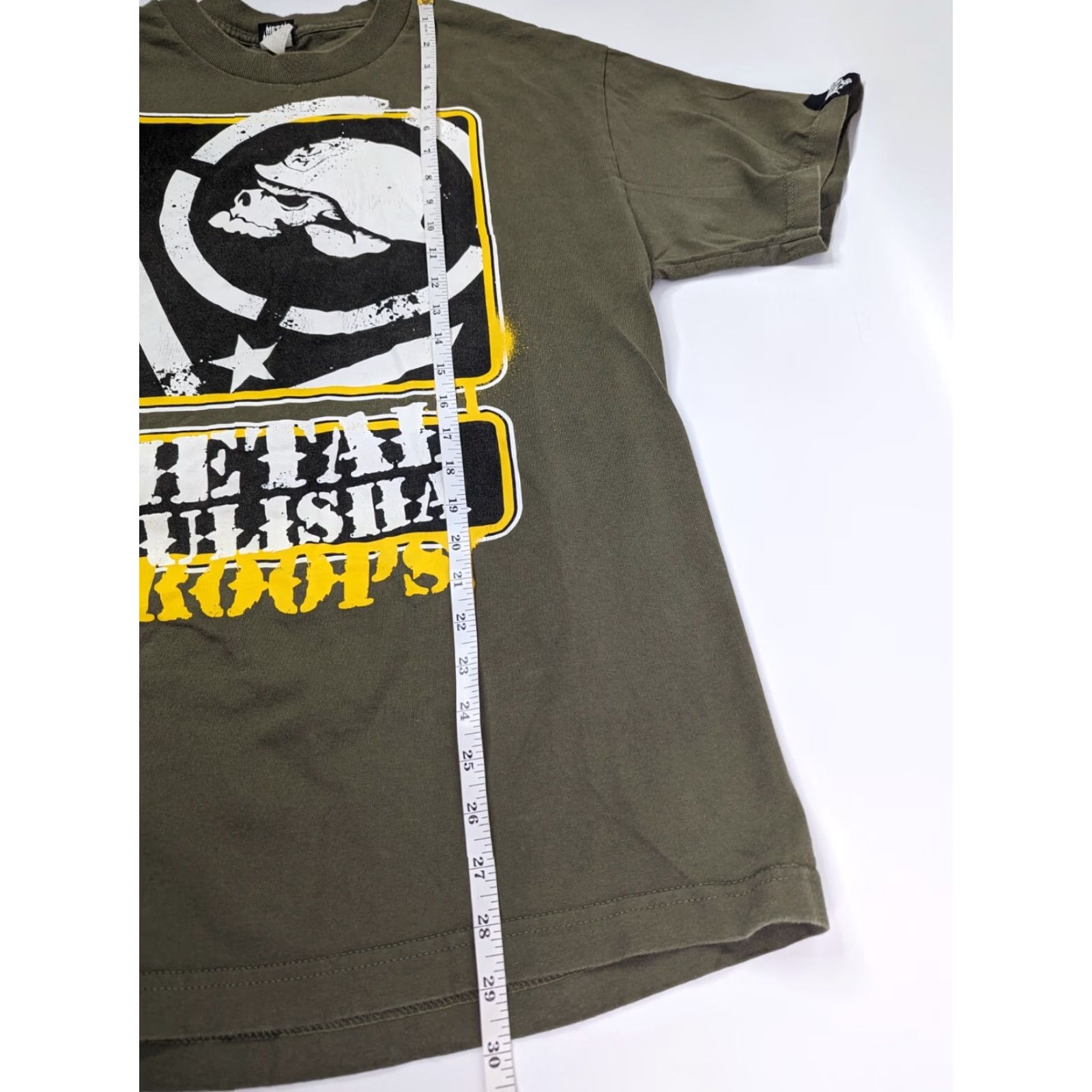 Metal Mulisha VINTAGE Metal Mulisha Army Green Skull T-Shirt Mens L Green Logo 90s? (Note: Need to only use words from original title and follow structure) Size US L / EU 52-54 / 3 - 4 Thumbnail