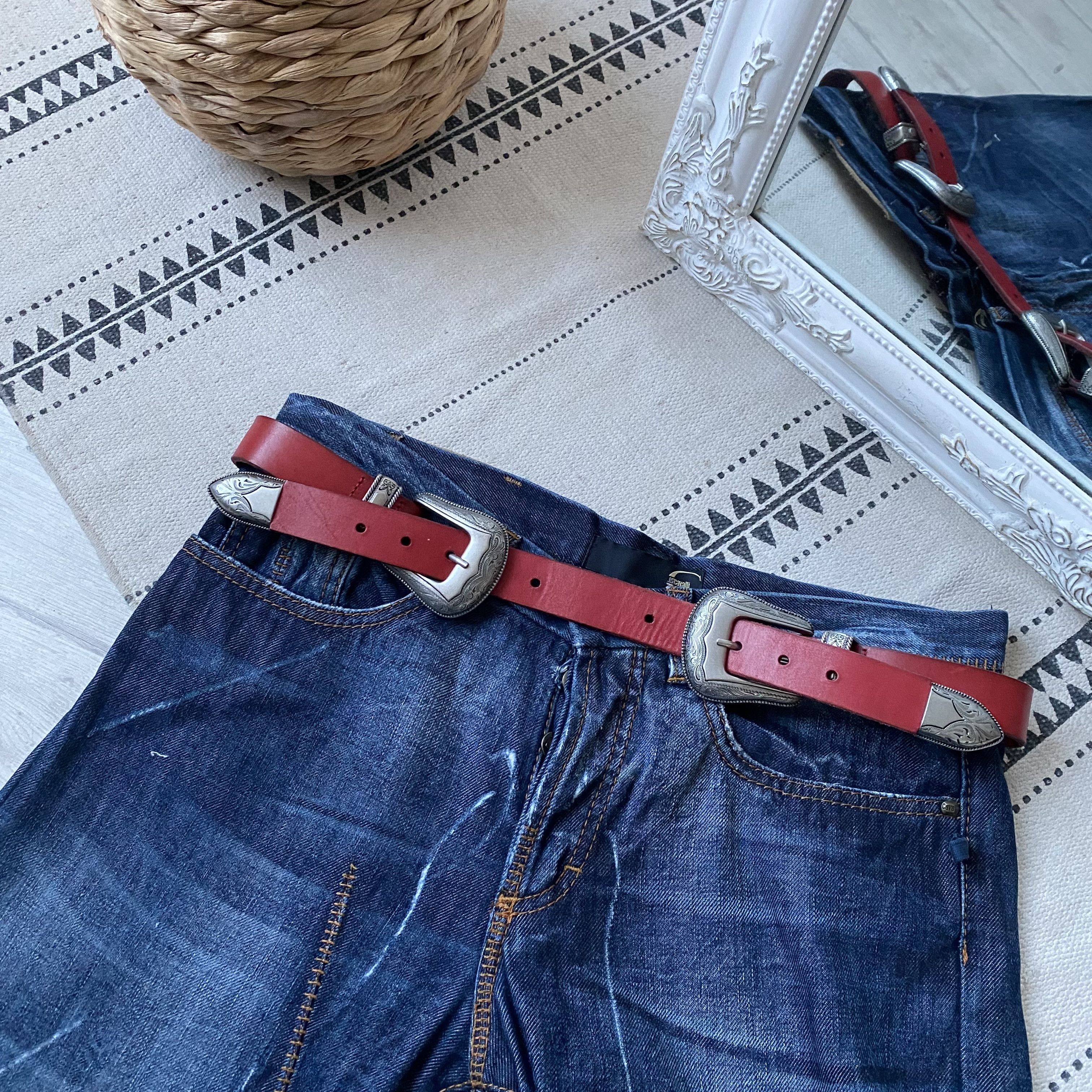 Japanese Brand 2000s Vintage Belts Y2K Western Punk leather belt Japanese Size 34 - 1 Thumbnail