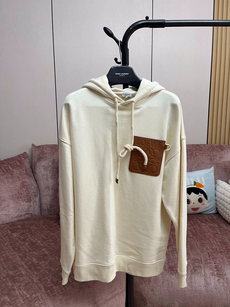 Loewe LOEWE Stitched leather pocket hoodie Size XS / US 0-2 / IT 36-38 - 1 Thumbnail