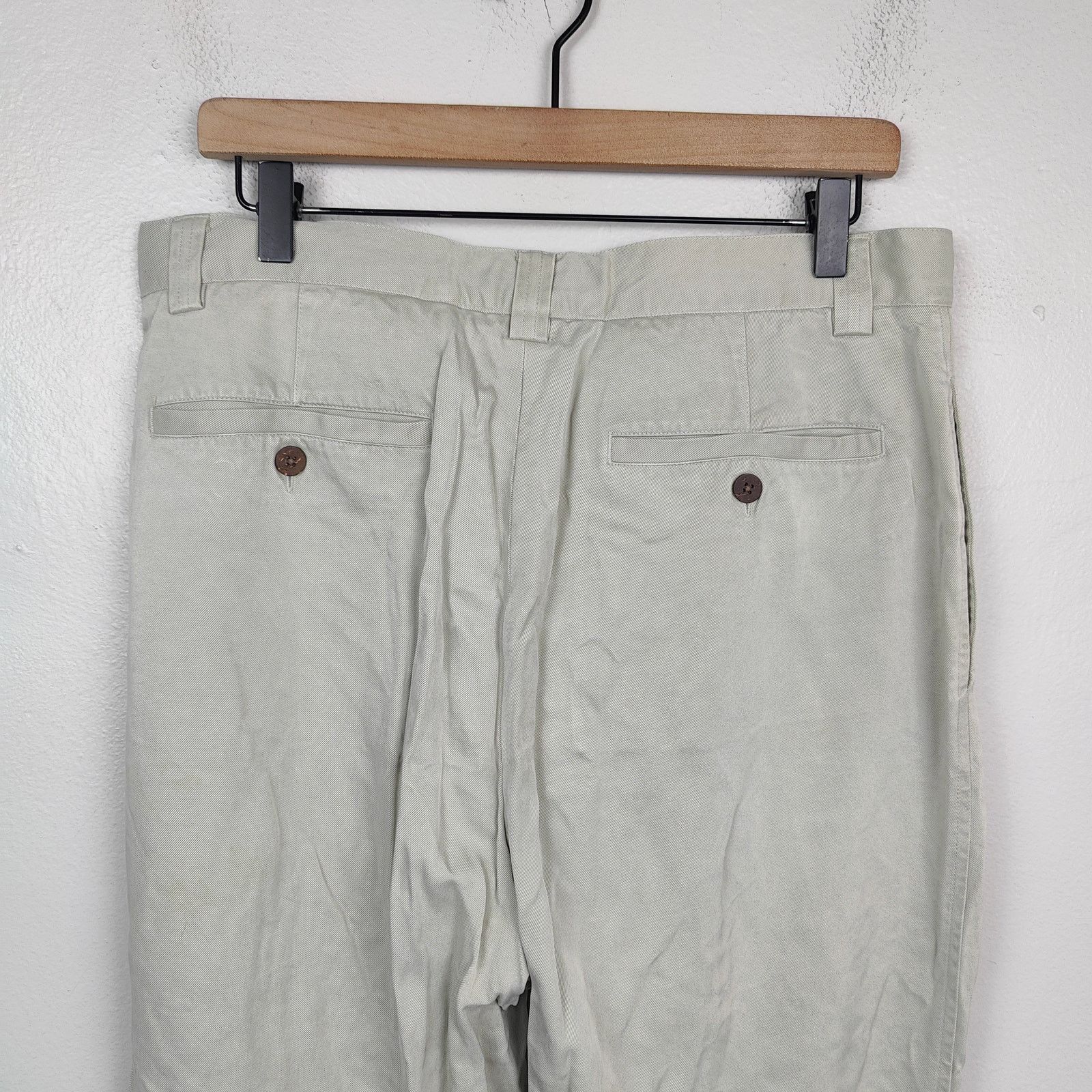 Tommy Bahama Tommy Bahama Silk Pants Mens 34 Light Beige Pleated Casual Size US 34 / EU 50 - 4 Thumbnail