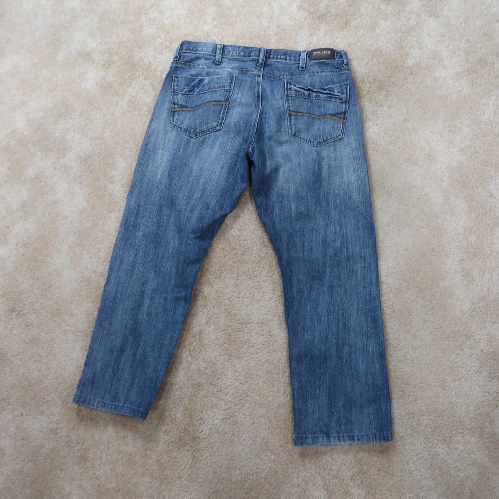 Wrangler Wrangler Jeans Slim Straight Men’s 36x28 Blue Denim pants Size US 36 / EU 52 - 7 Thumbnail