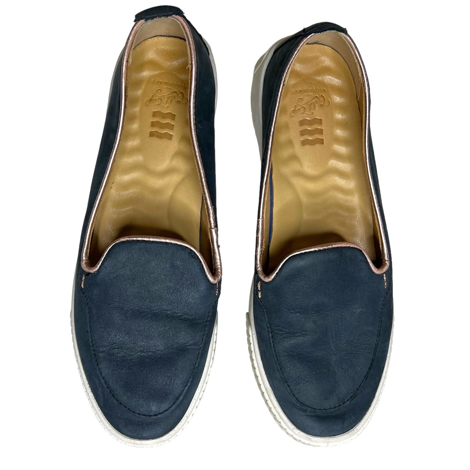 Sperry Black Leather Anchor Plushwave Gold Cup Slip-On Casual Shoes Size US 8 / IT 38 - 4 Thumbnail