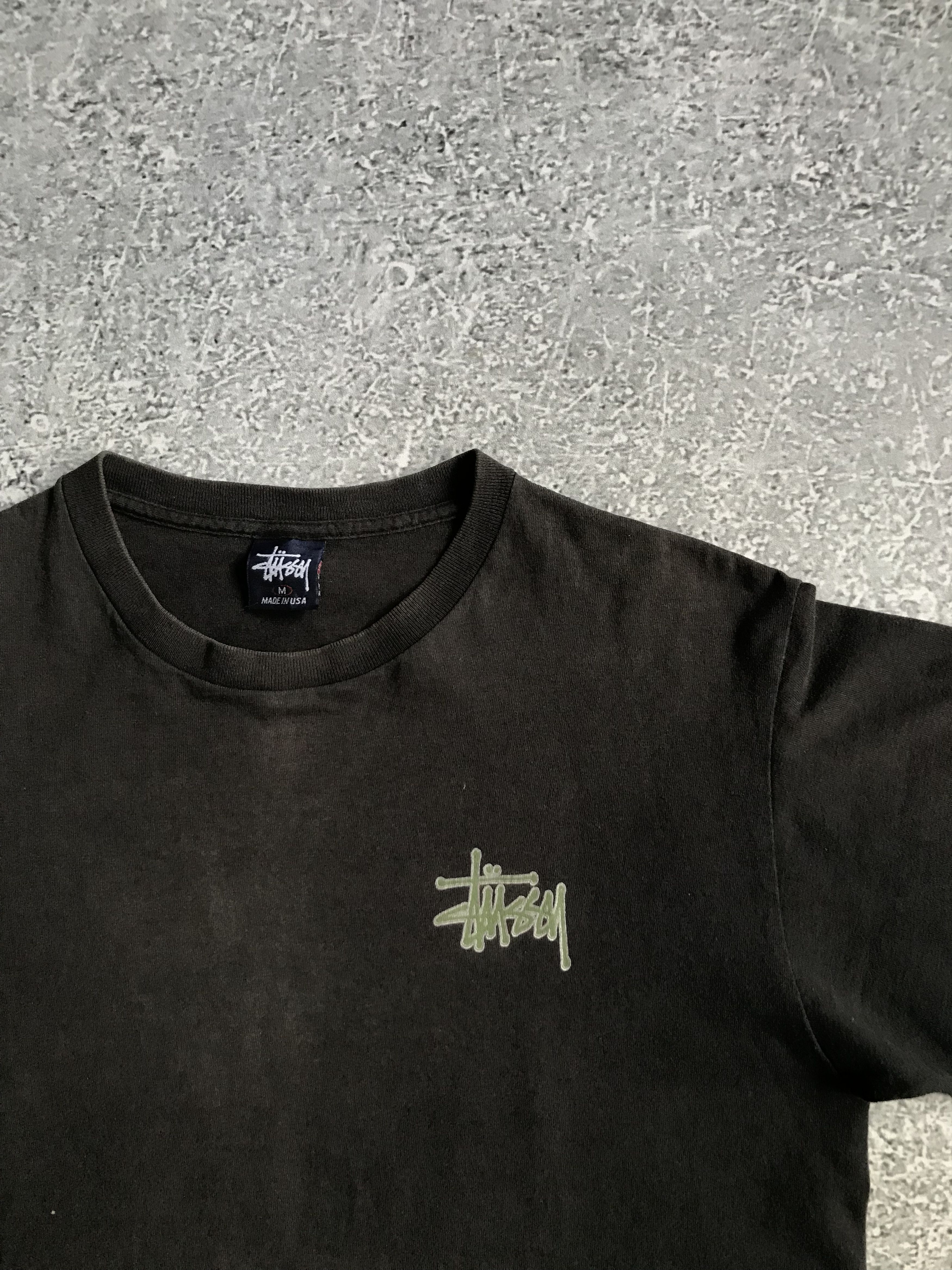 Stussy 1990s Vintage Stussy Dragon Tshirt Faded Black Size US M / EU 48-50 / 2 - 3 Thumbnail