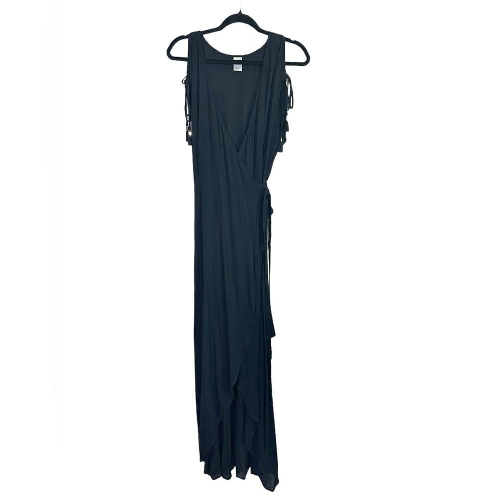 Designer l*space l Black Wrap Maxi Dress Medium Size M / US 6-8 / IT 42-44 - 2 Thumbnail