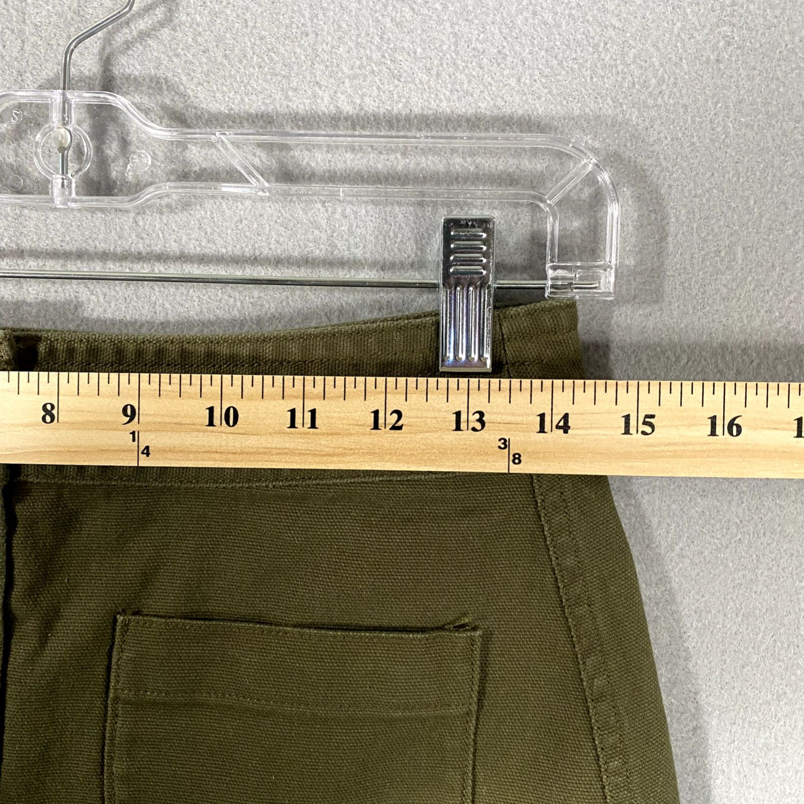 Madewell Madewell A Line Mini Button Up Raw Hem Green Skirt Womans 2 Size 26" / US 2 / IT 38 - 9 Thumbnail