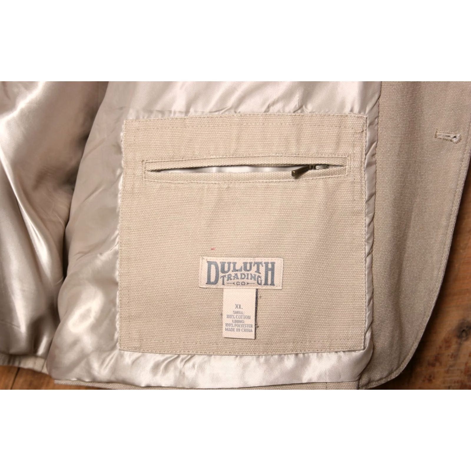 Vintage DULUTH Tan Canvas Blazer Presentation Jacket XL Men Button Closure Blazer Jacket Size 46R - 6 Thumbnail