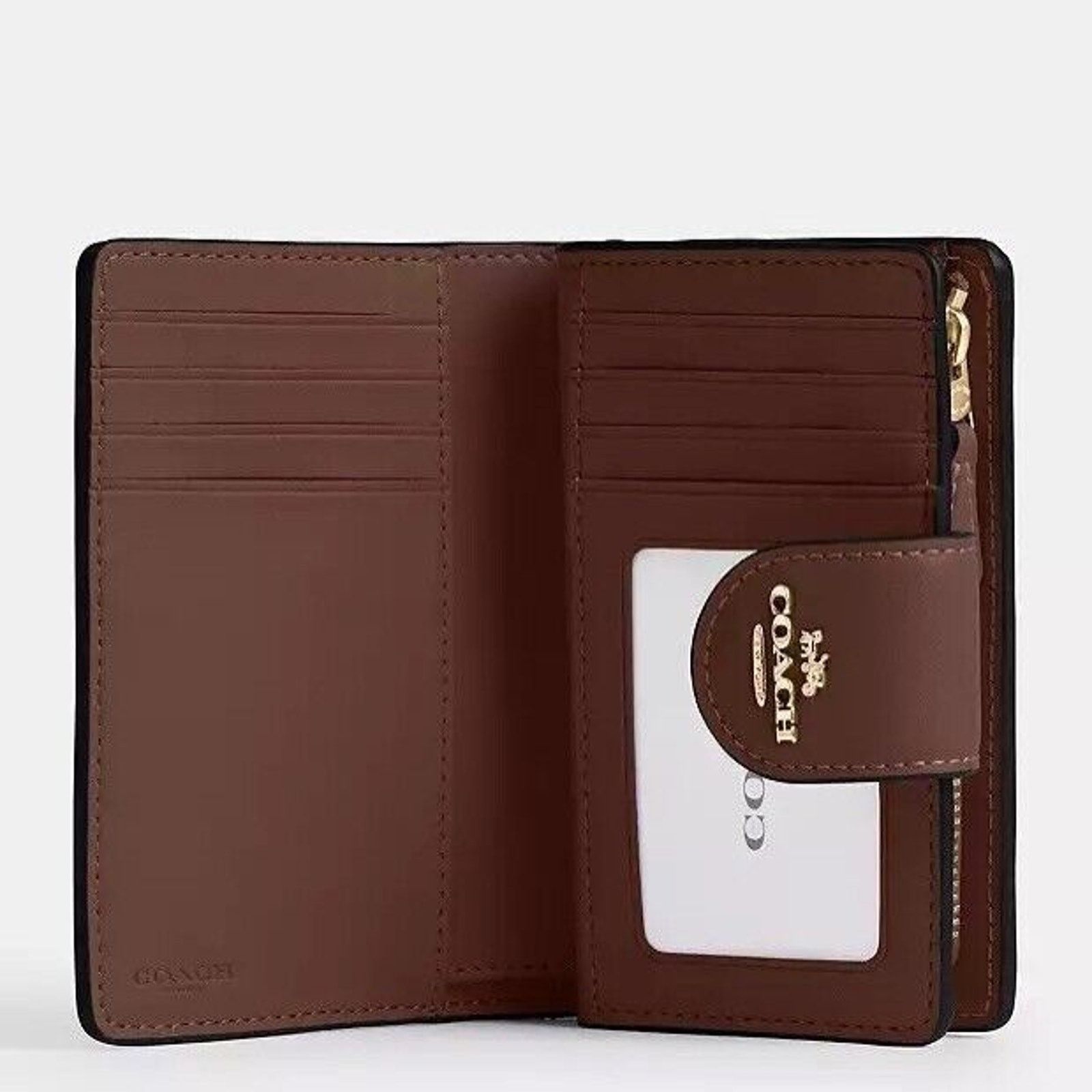 Coach NWT 2024 NEW Coach Medium Corner Zip Wallet Signature Canvas Size ONE SIZE - 2 Thumbnail