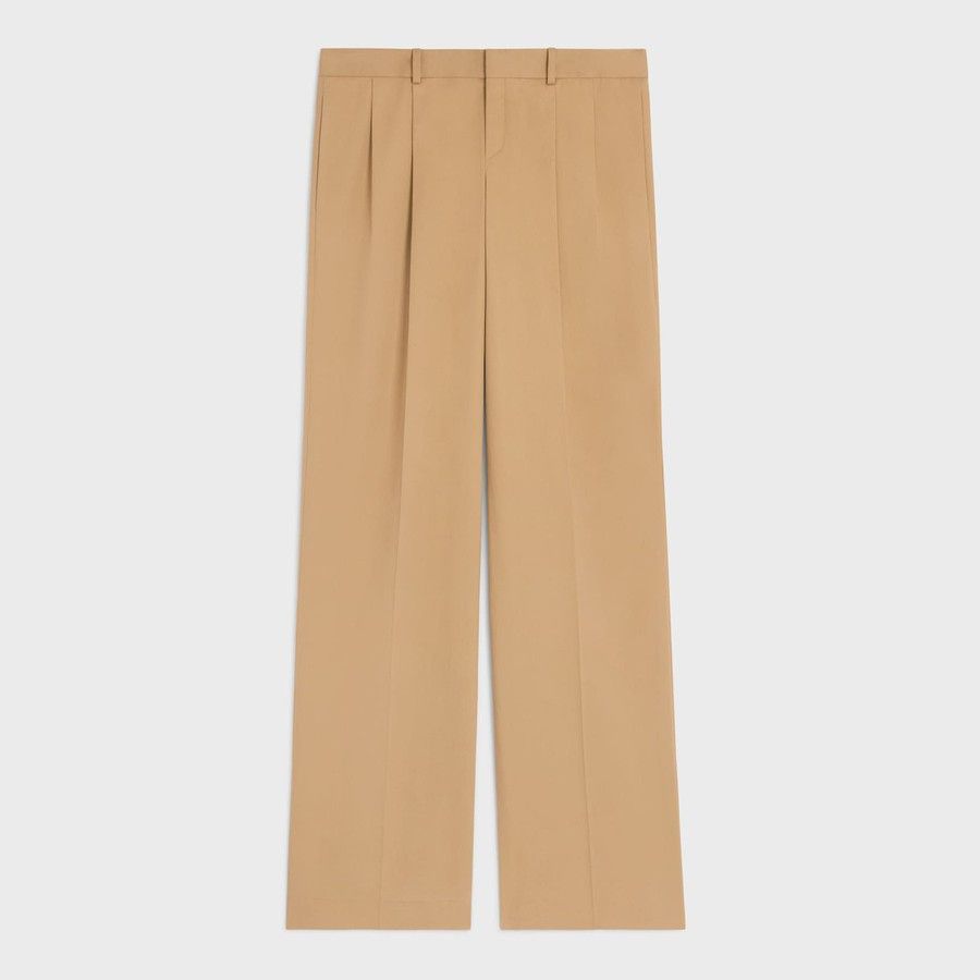 Celine o1d2blof0226 Cotton Trousers in Brown Size US 32 / EU 48 - 1 Thumbnail