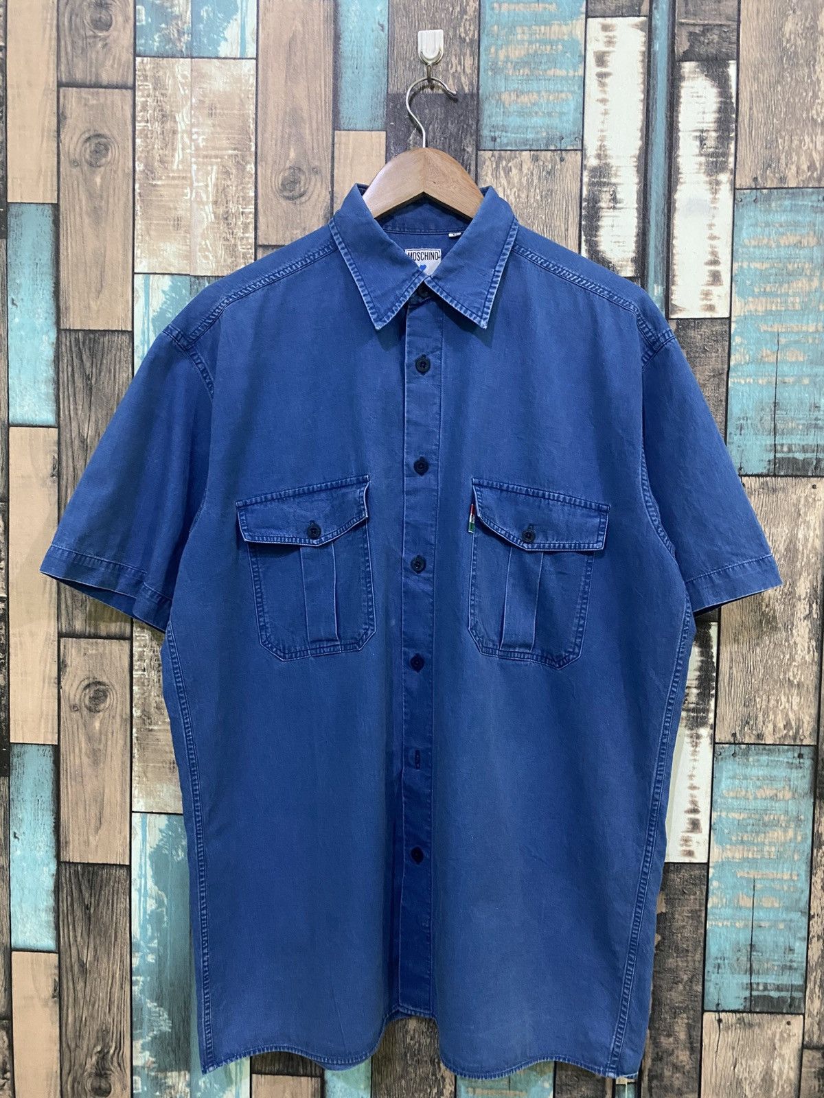 Moschino Vintage Moschino Worker Shirt Size US L / EU 52-54 / 3 - 1 Thumbnail