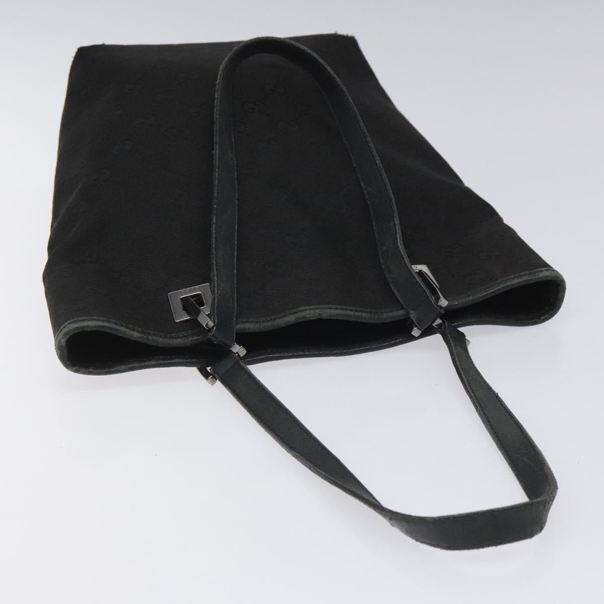 Gucci GUCCI GG Canvas Tote Bag Black Size ONE SIZE - 6 Thumbnail