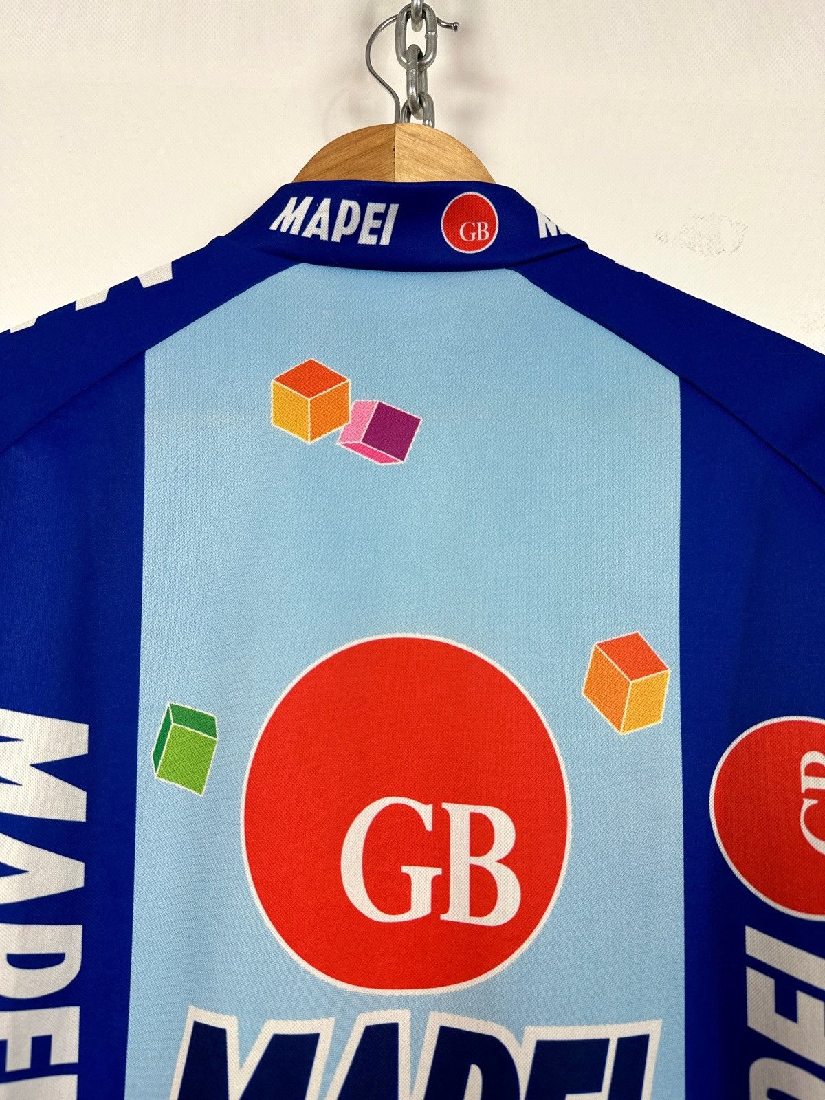 Vintage 1997 Vintage Mapei GB Paris-Roubaix Cycling Jersey Size US XL / EU 56 / 4 - 15 Thumbnail