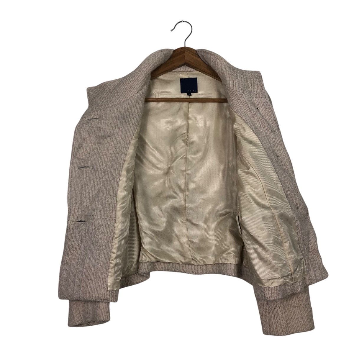 Japanese Brand 📌Asymmetrical Button Cropped Wool Jacket Ships Issey Miyake Size S / US 4 / IT 40 - 15 Thumbnail