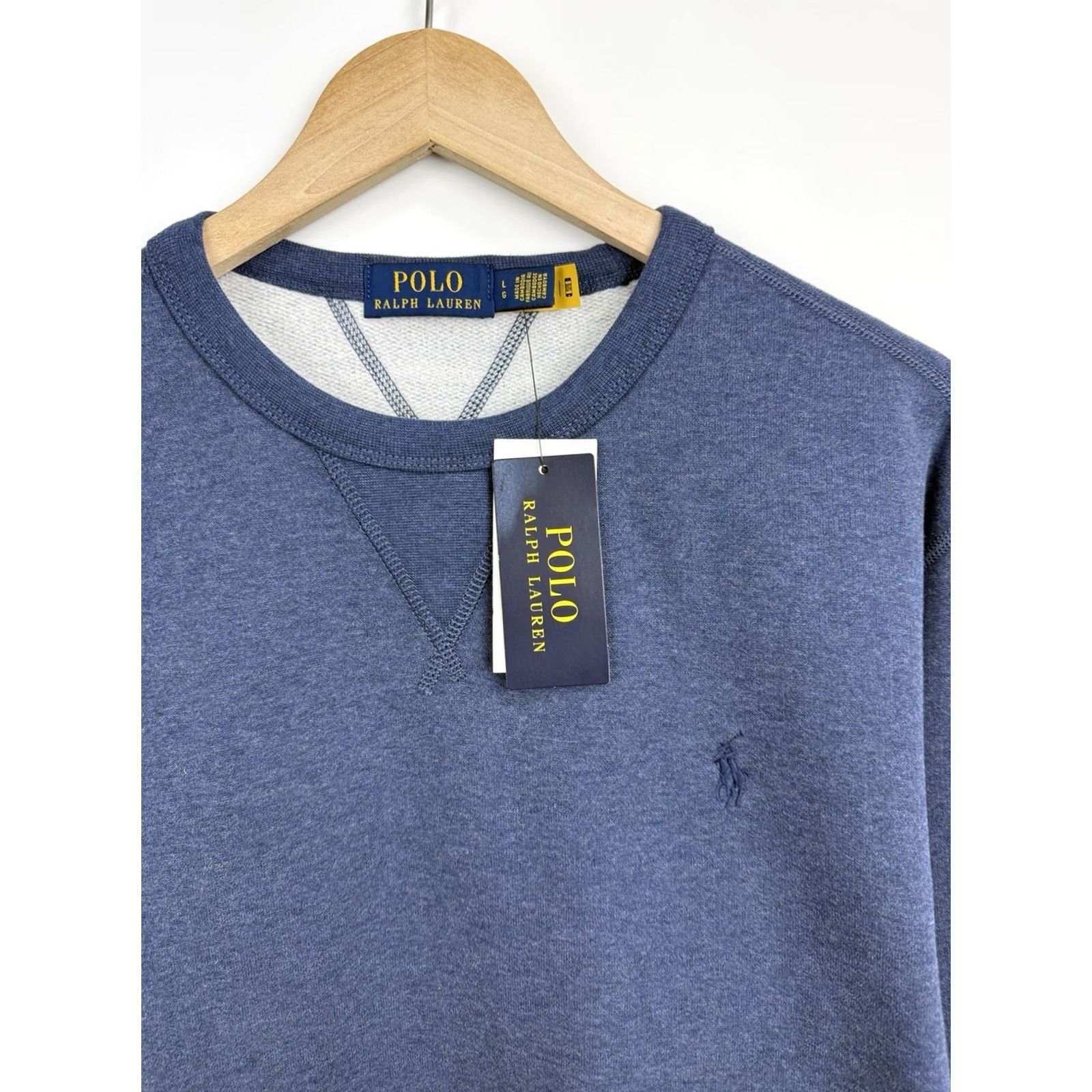 Polo Ralph Lauren VINTAGE Polo Ralph Lauren Sweatshirt Crewneck Pullover NWT Size L Blue Mens Size US L / EU 52-54 / 3 - 4 Thumbnail