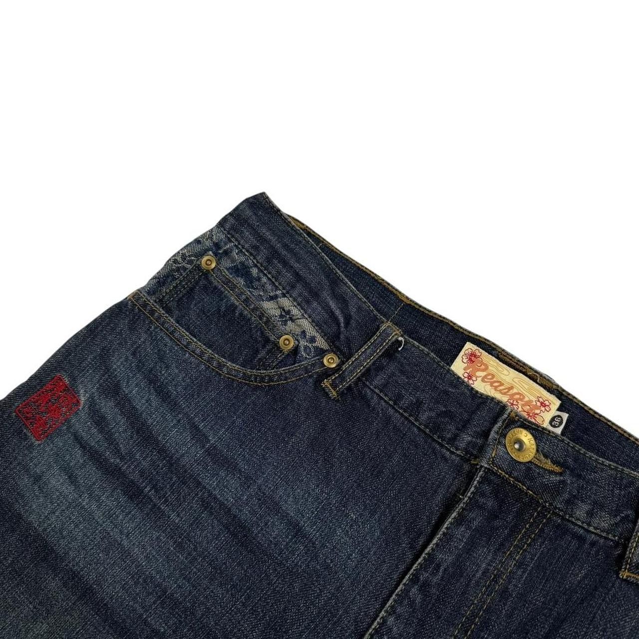 Karakuri Tamashii Karakuri Tamashii Embroidered Floral Japanese Jeans Waist 35 Size US 35 - 5 Thumbnail