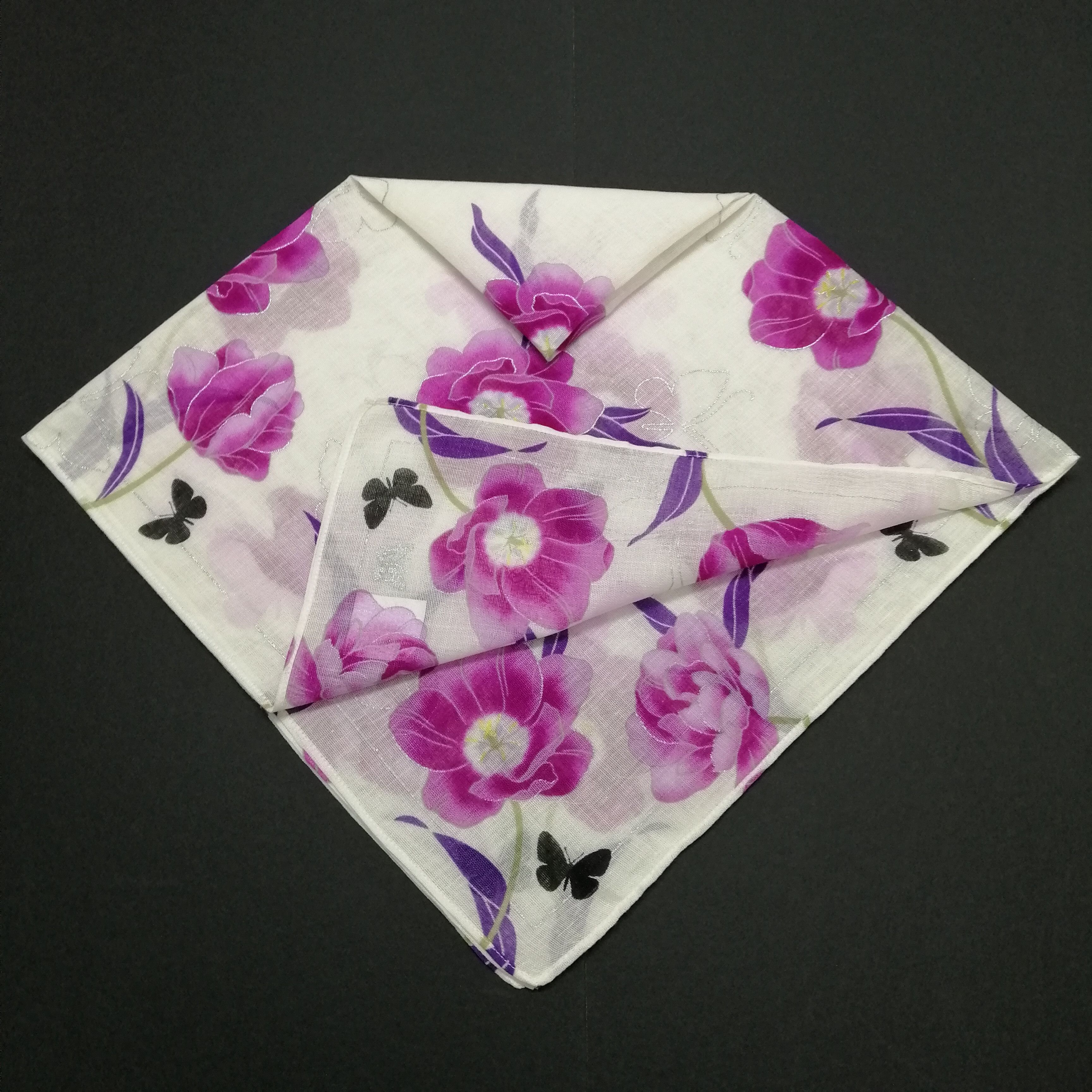 Hanae Mori Hanae Mori Handkerchief/Neckerchief/Bandana -KD2299 Size ONE SIZE - 6 Thumbnail