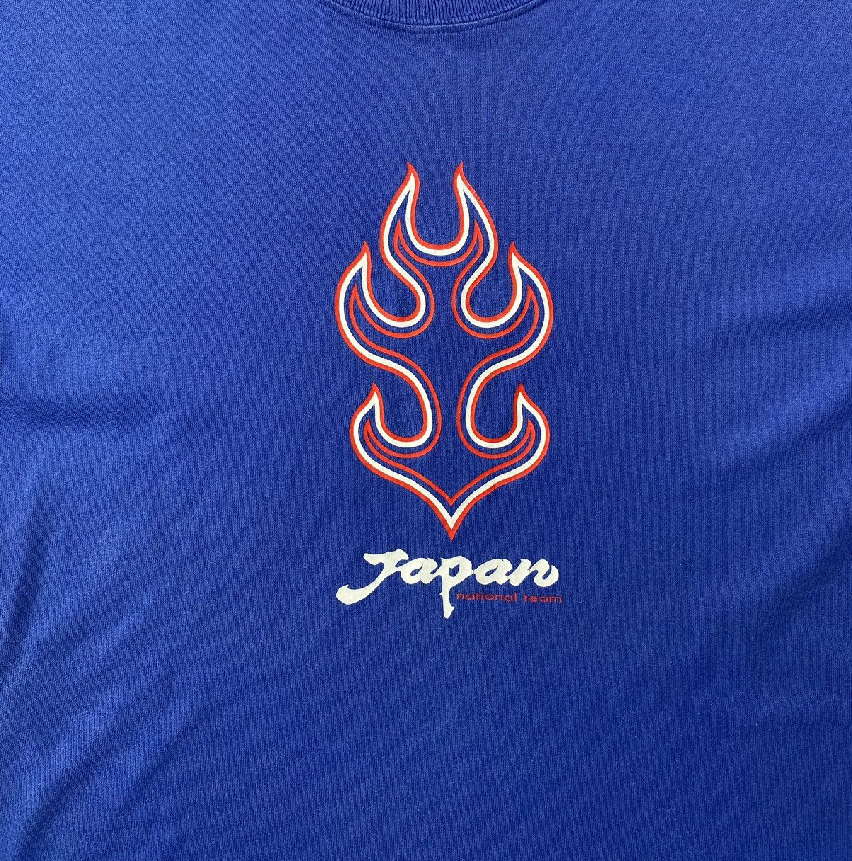 Vintage Rare🔥Vintage 90s Japan Football Fire Flame Center Logo Tees Size US L / EU 52-54 / 3 - 3 Thumbnail