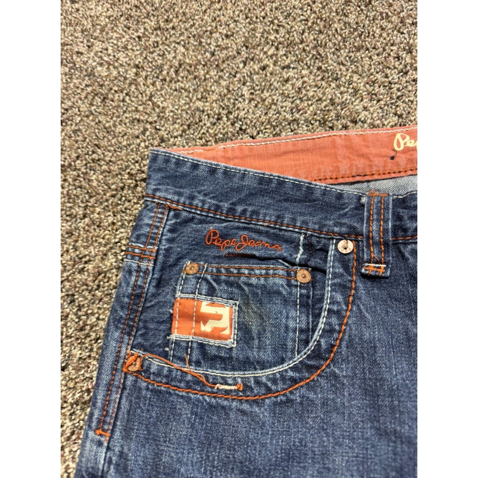 Pepe Jeans VINTAGE Pepe Jeans London Men Jeans Size 40 Blue Denim 40X33 Loose Baggy Size US 40 / EU 56 - 3 Thumbnail