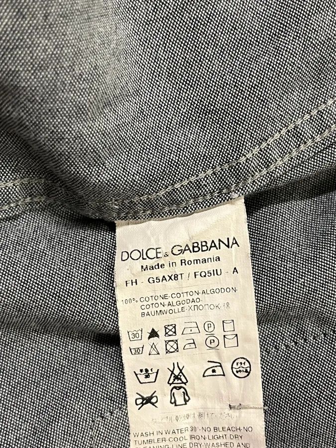 Dolce & Gabbana 2010s Dolce & Gabbana Checkered Grey Shirt Size US S / EU 44-46 / 1 - 12 Thumbnail