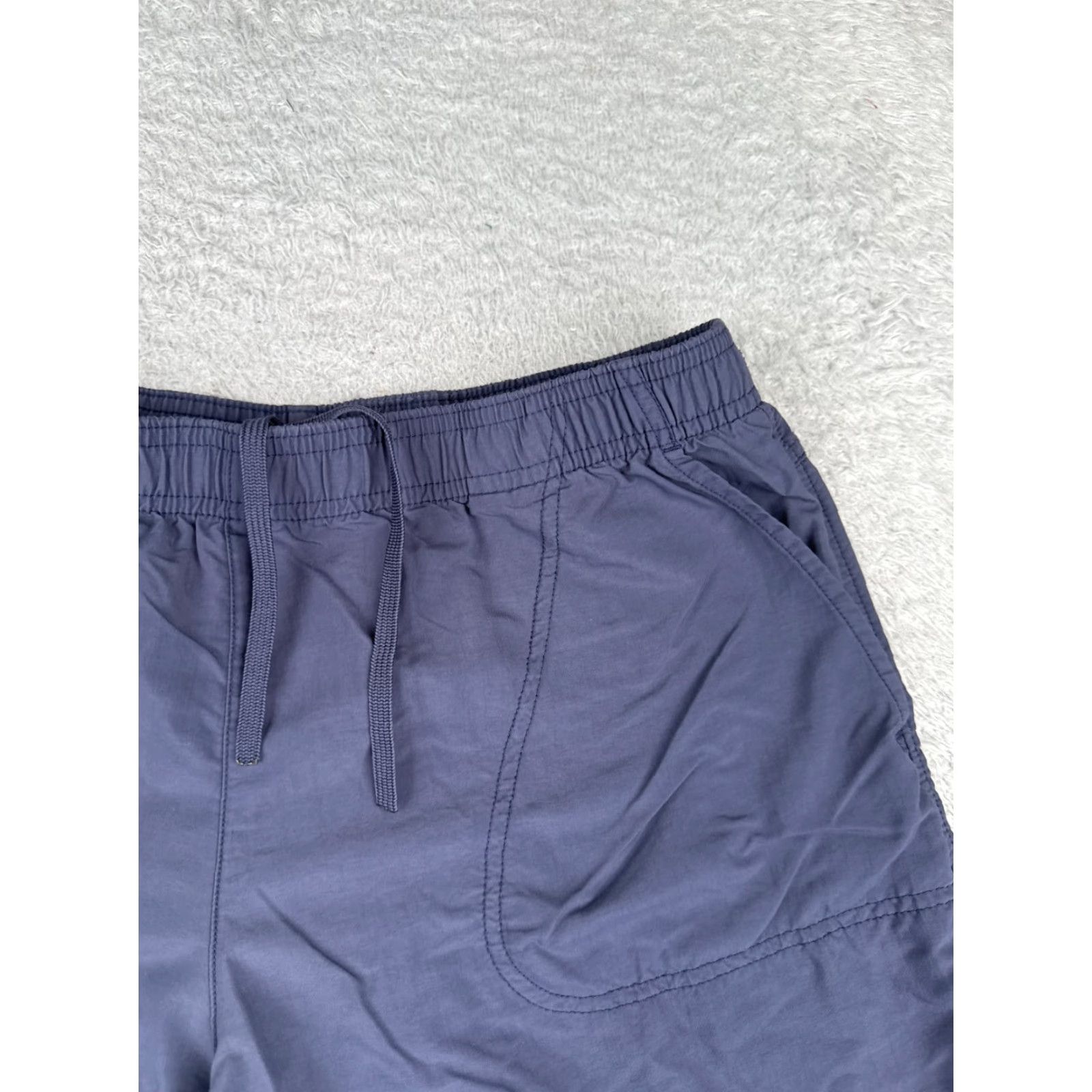Vintage Columbia Shorts Women Medium Blue Elastic Waist 100% Nylon Gym Run Sports Size 32" / US 10 / IT 46 - 5 Thumbnail