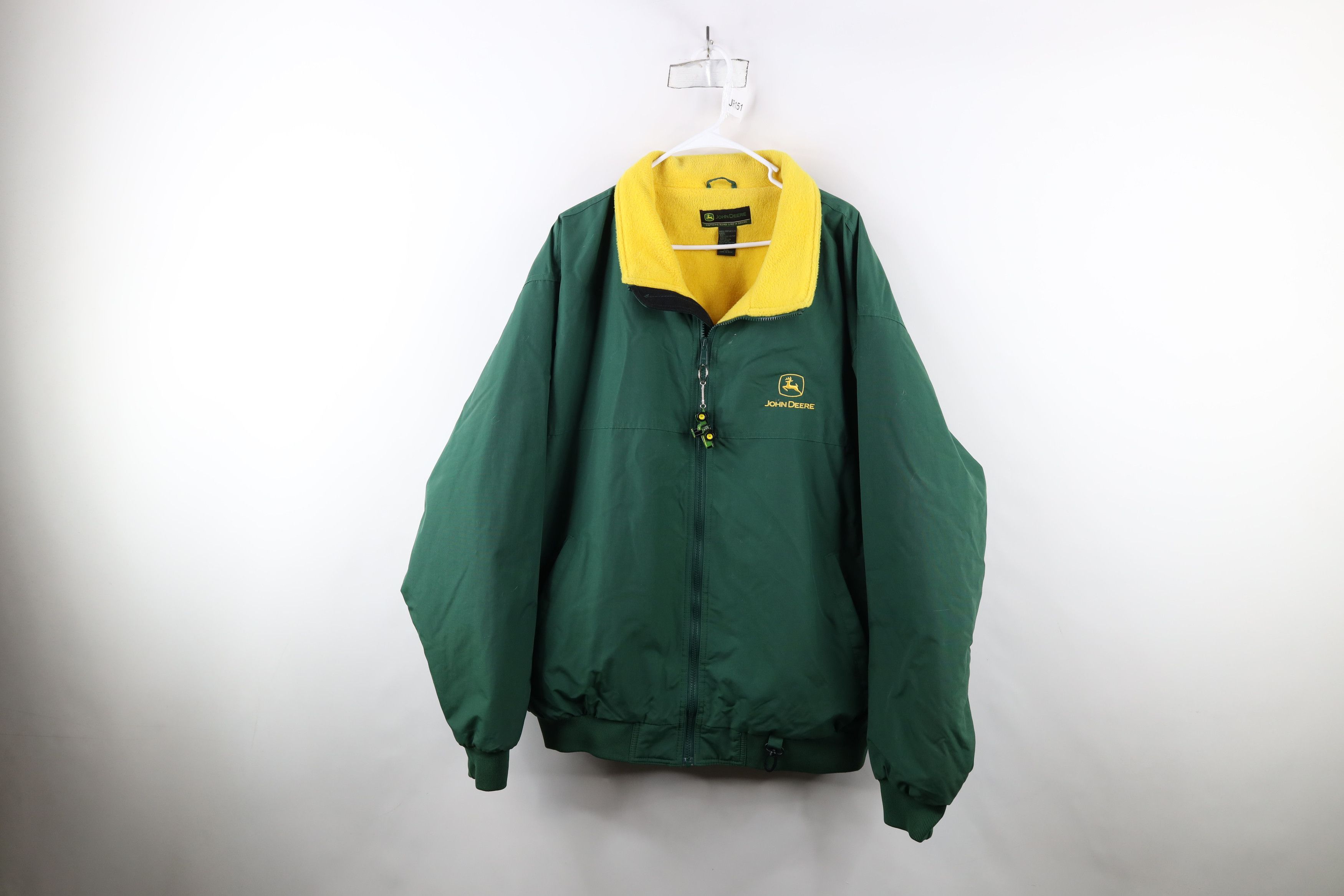 John Deere × Vintage Vintage John Deere Tractors Fleece Lined Bomber Jacket Size US XXL / EU 58 / 5 - 1 Thumbnail