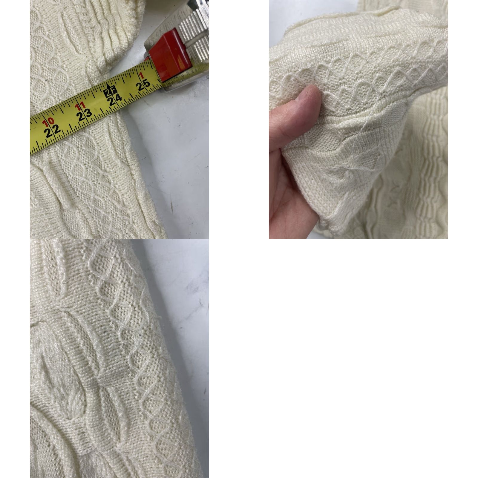 Vintage VINTAGE Bergati Sweater XL White 3D Knit Acrylic Crew Neck Pullover Mens 90s Knit Geometric Casual Fall Winter Crochet? Size US XL / EU 56 / 4 - 8 Thumbnail