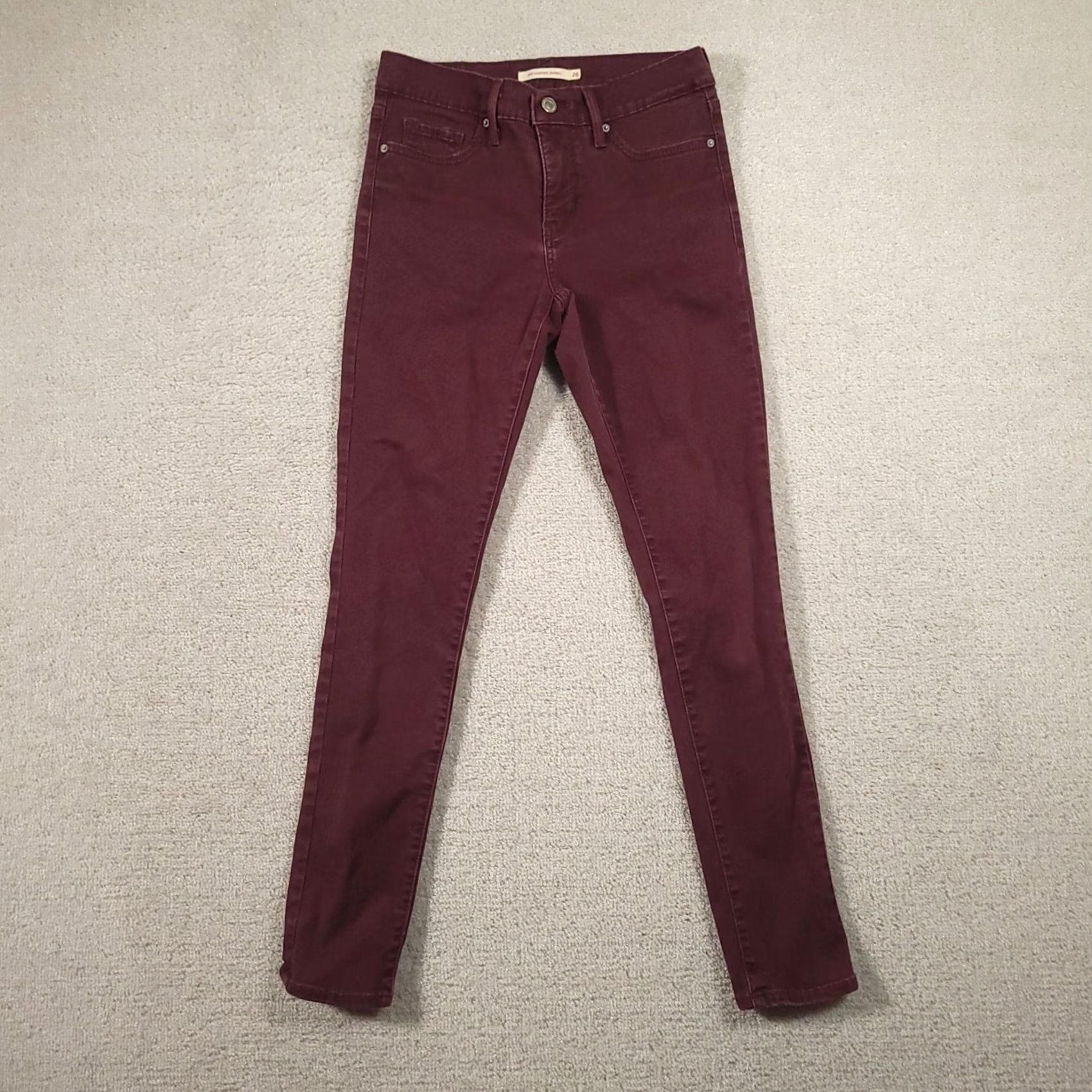 Levi's Levi's 311 Jeans Women's Size 26 Burgundy Mid-Rise Shaping Skinny Denim Size 26" / US 2 / IT 38 - 2 Thumbnail